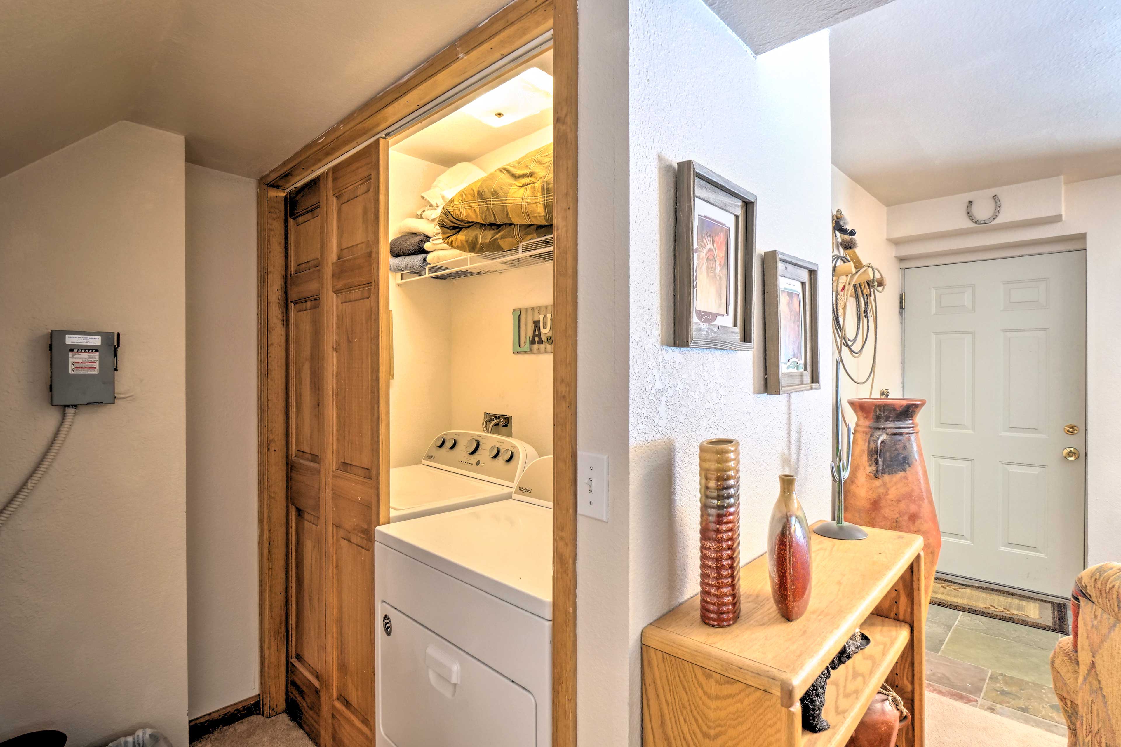 Basement Living Room | In-Home Laundry