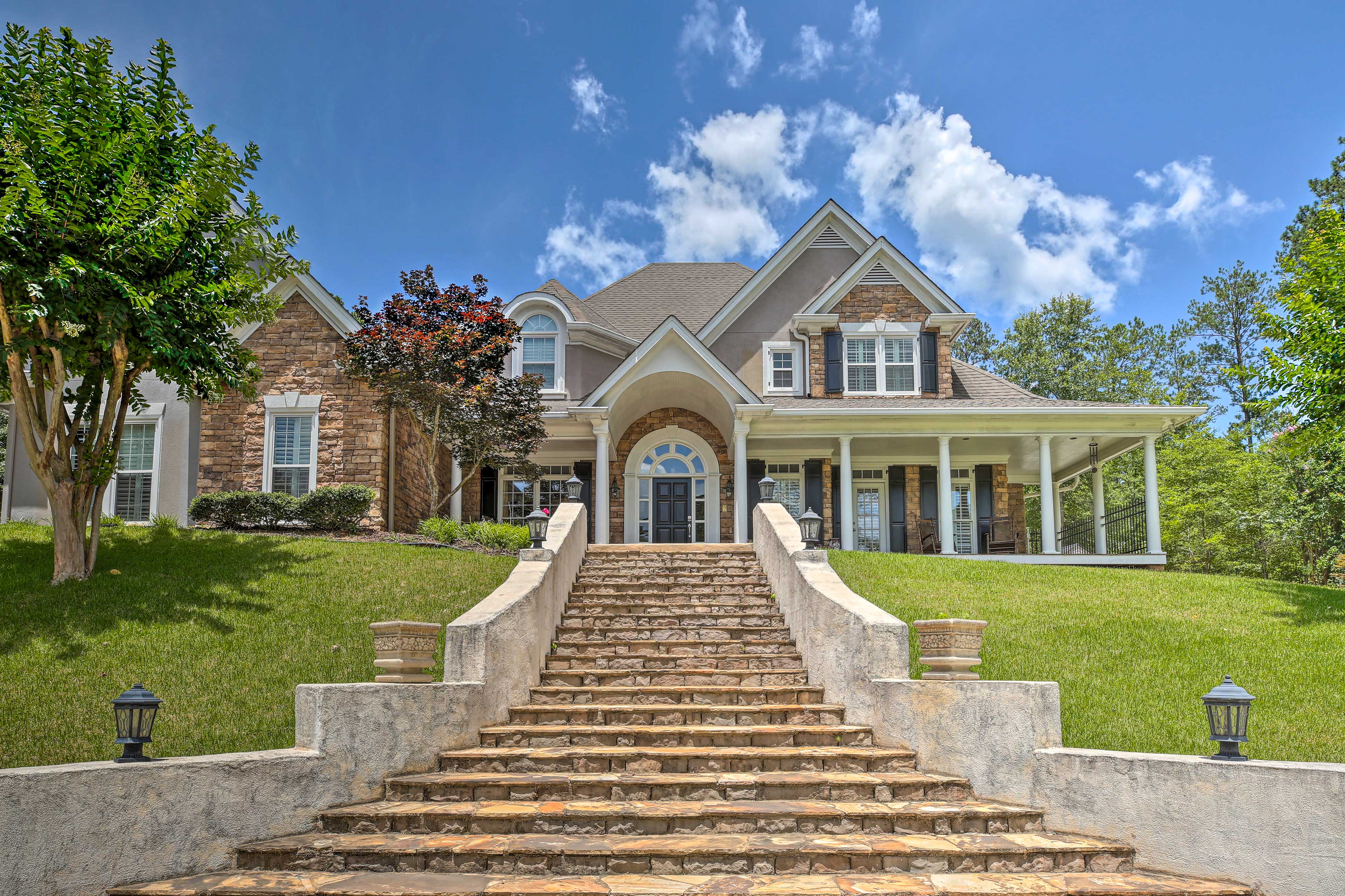 Acworth Vacation Rental | 6BR | 4BA | 6,700 Sq Ft | Stairs Required to Access