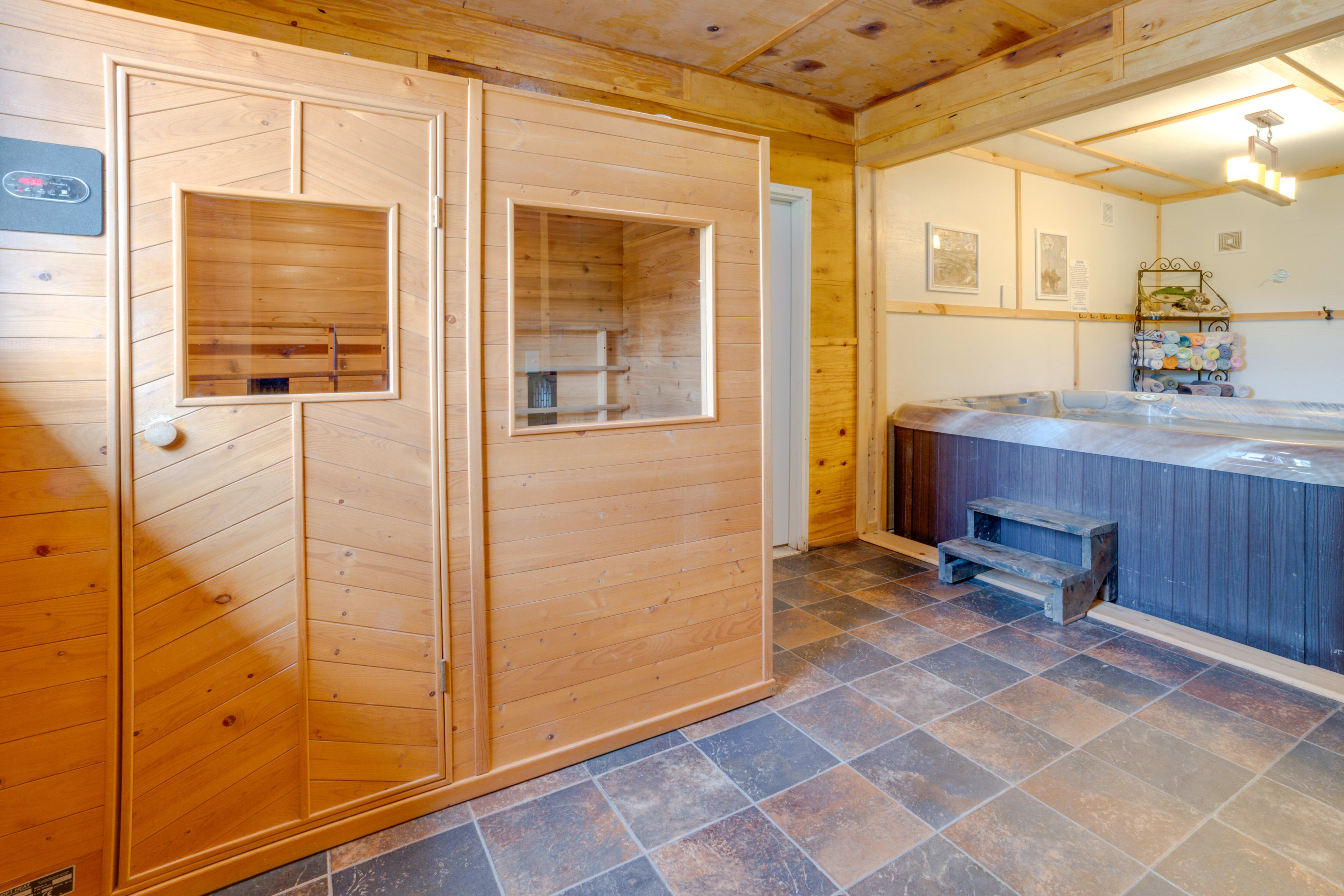 Indoor Hot Tub & Sauna