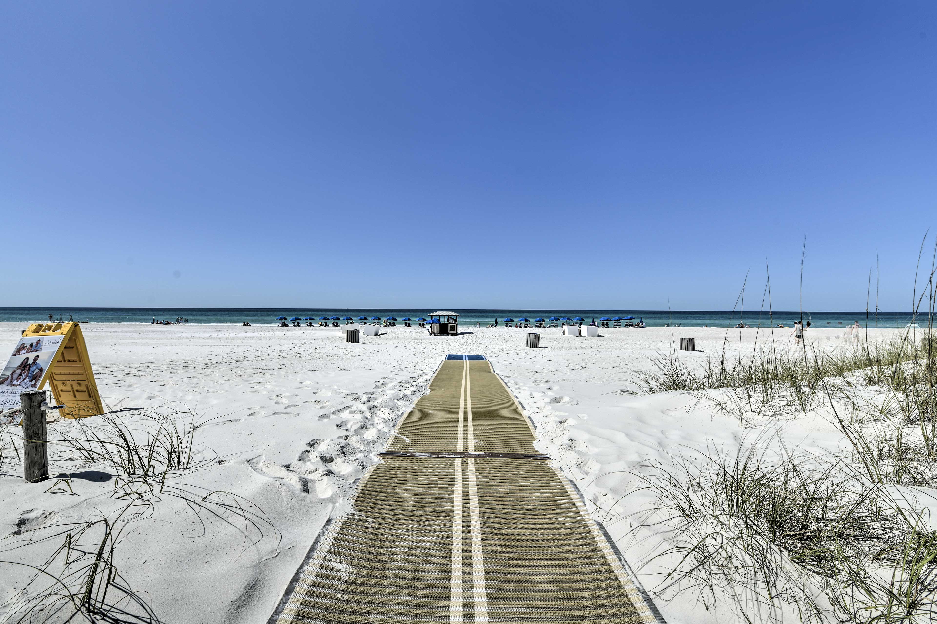 Steps from Beach Access | Mobi-Mat Available for Wheelchair Beach Access