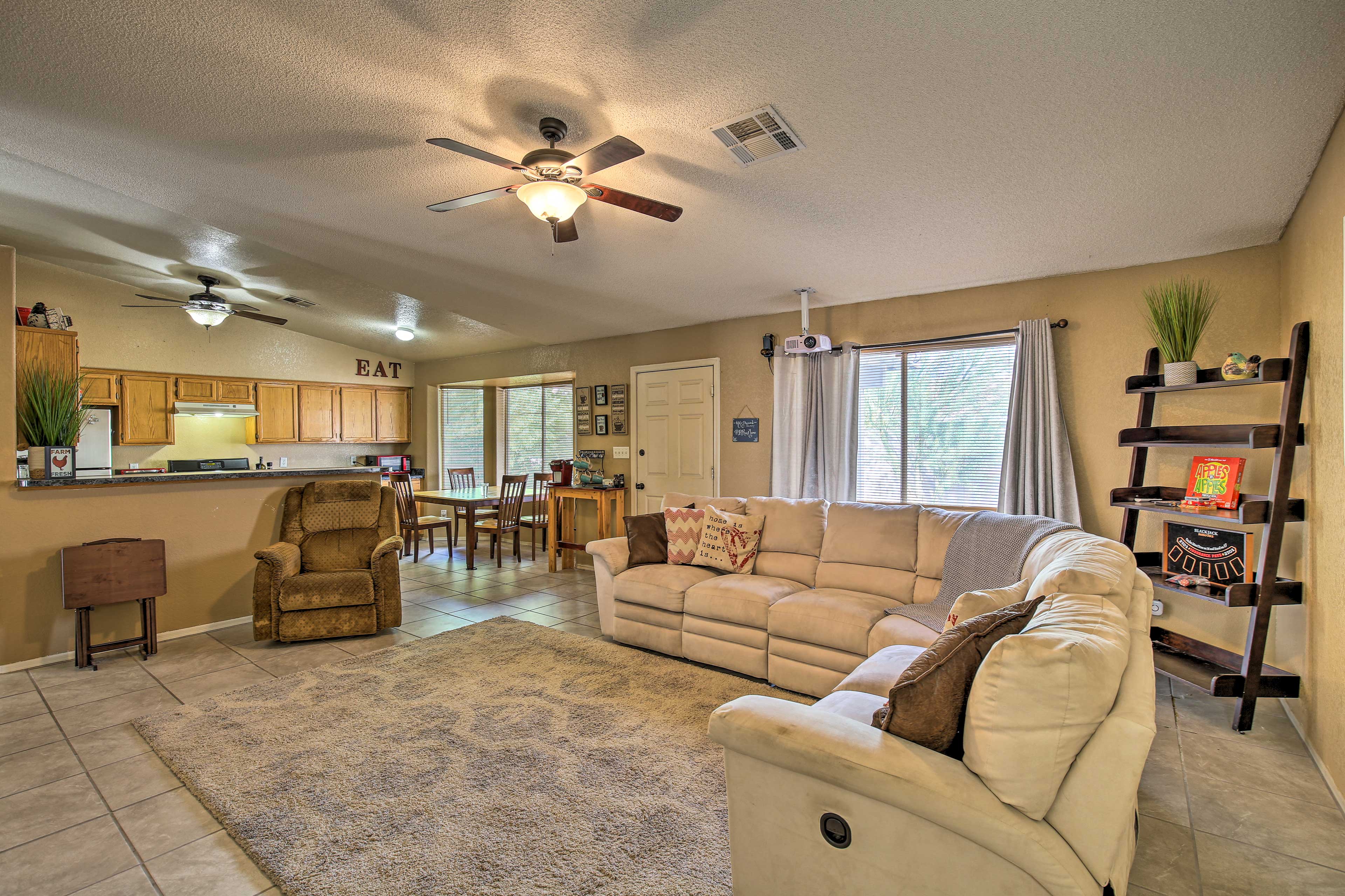 Unwind in the living area with the whole family.