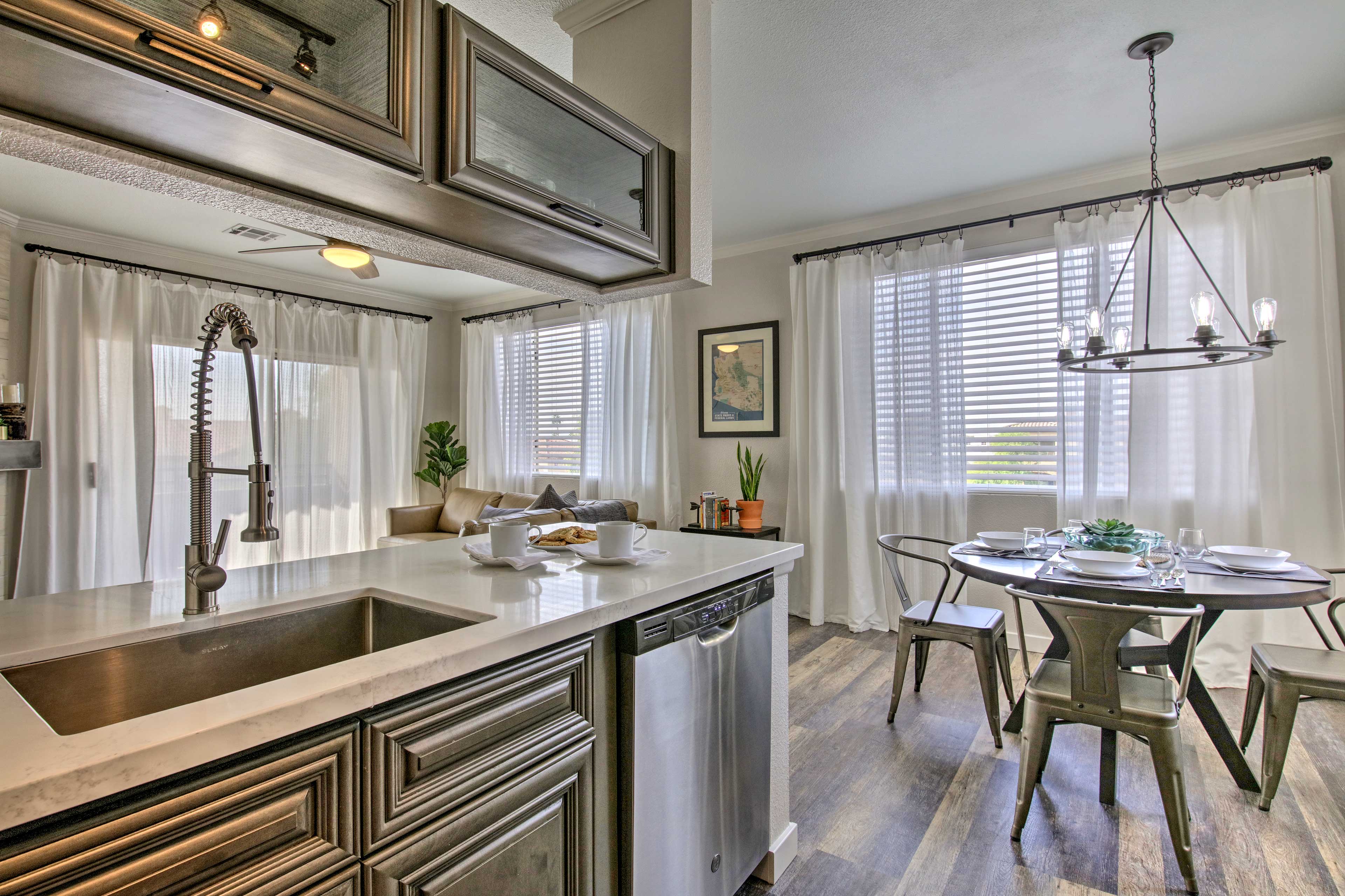 A dishwasher makes post-dinner clean-up a breeze.