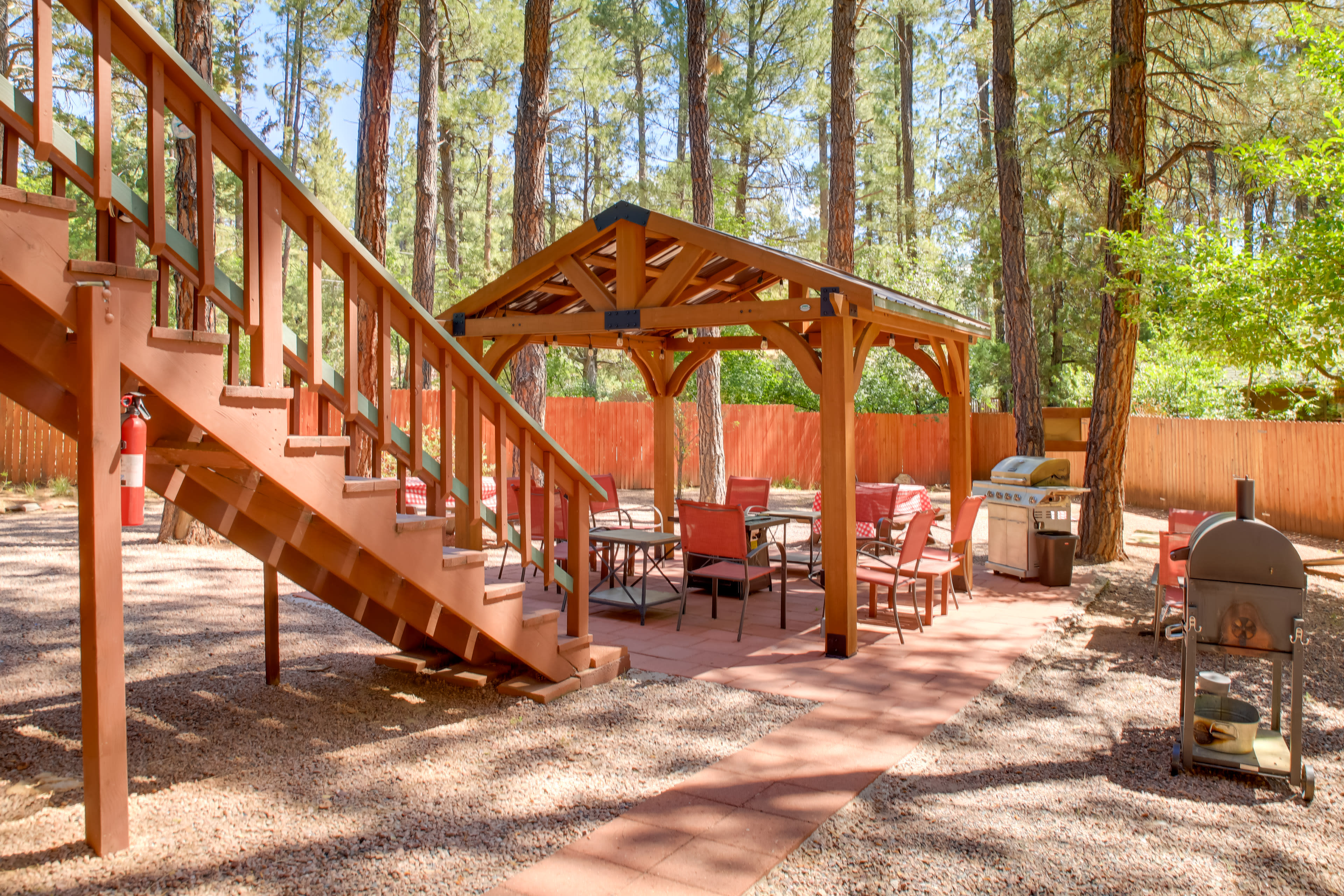 Covered Seating Area w/ Grills