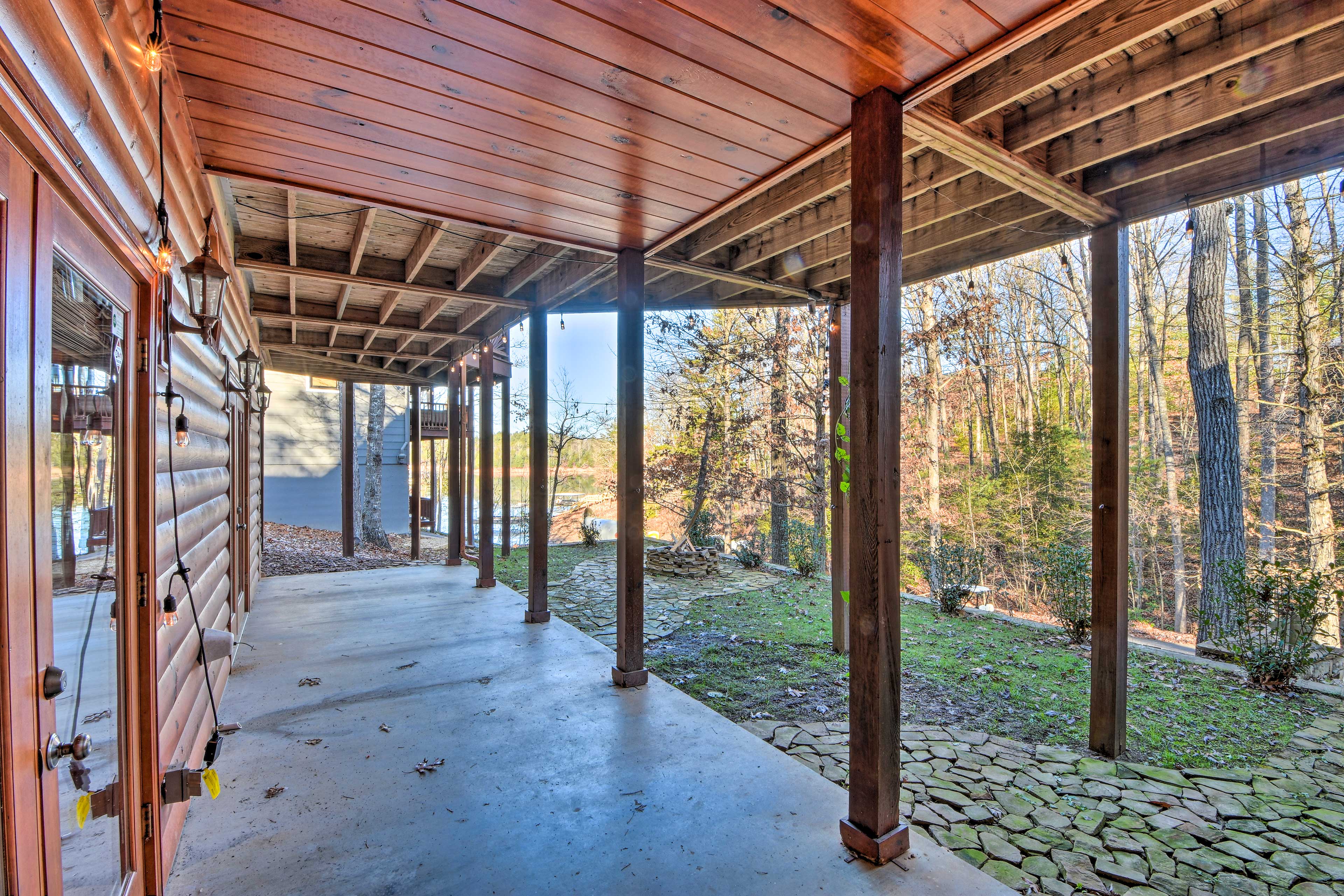 Catch some shade on the covered patio space.