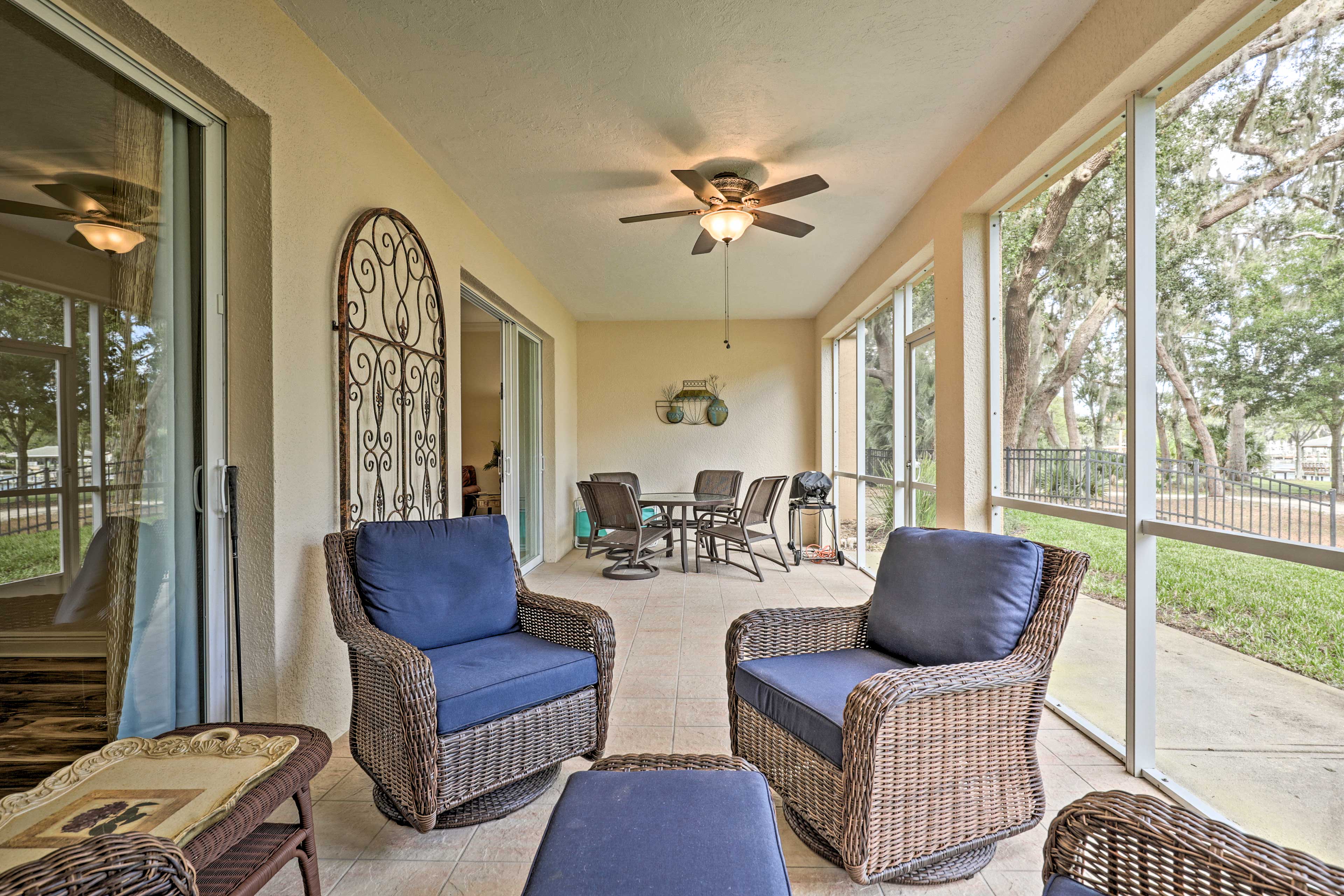 Screened Patio | Outdoor Dining | Grill | Water Views