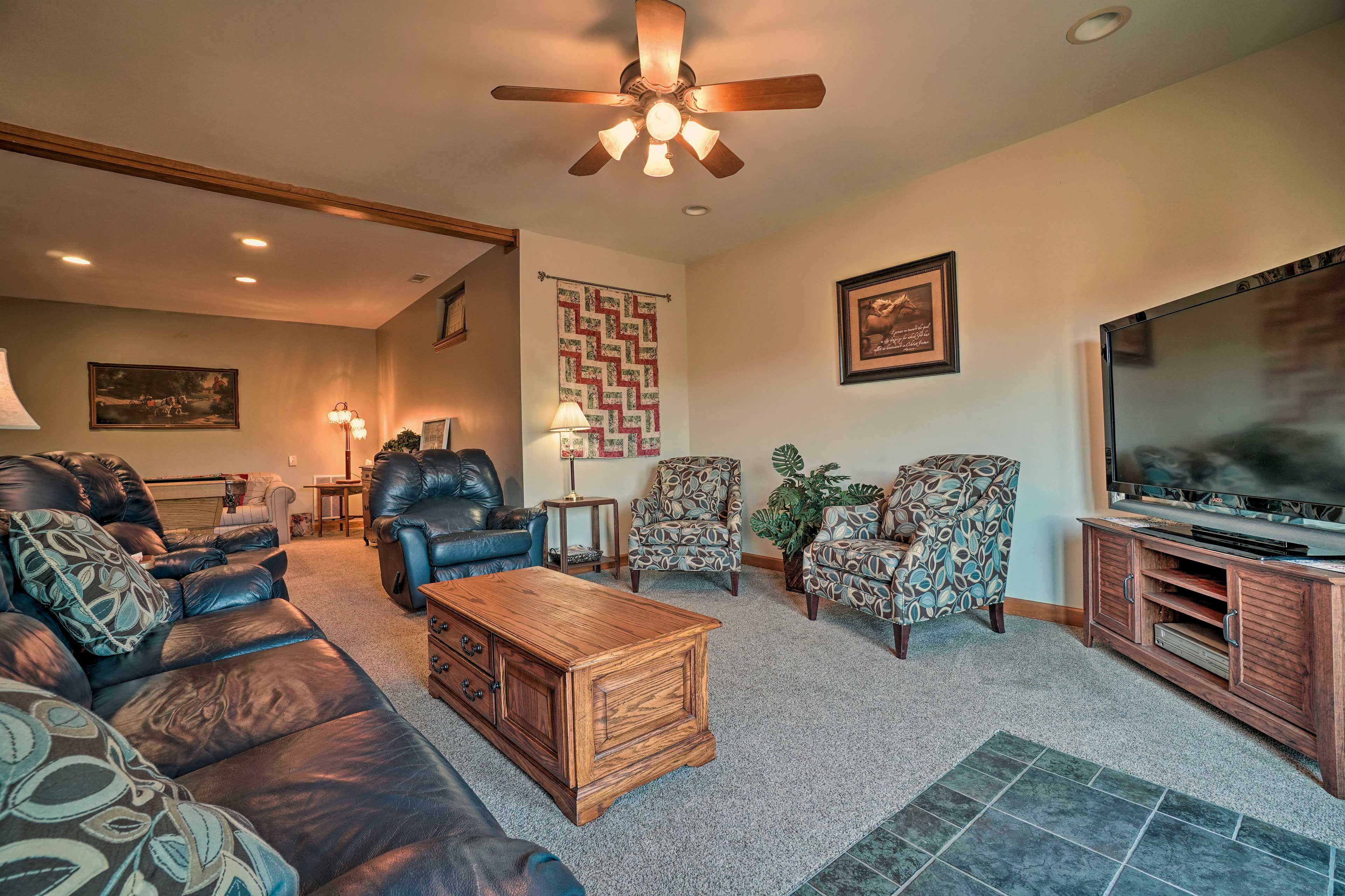 Family Room | Smart TV w/ Cable | Ground Floor | Access to Back Patio