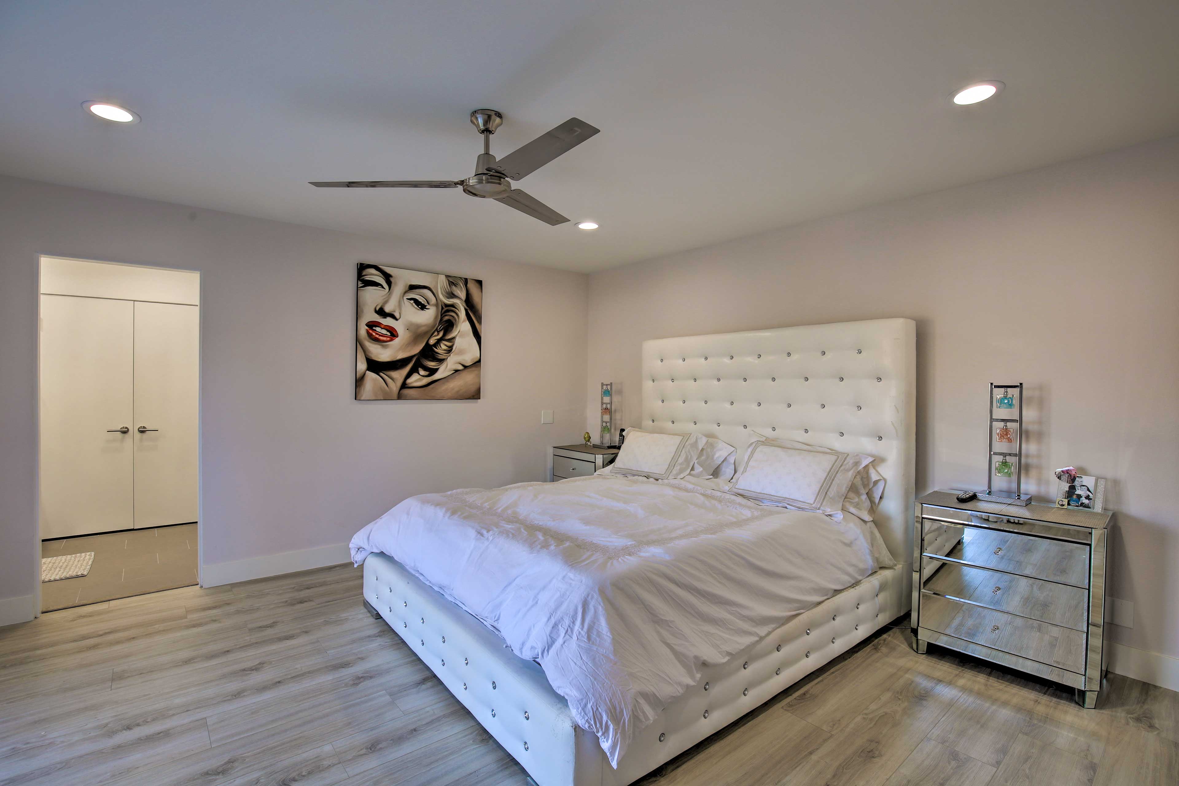 Two of the bedrooms features California king-sized beds.