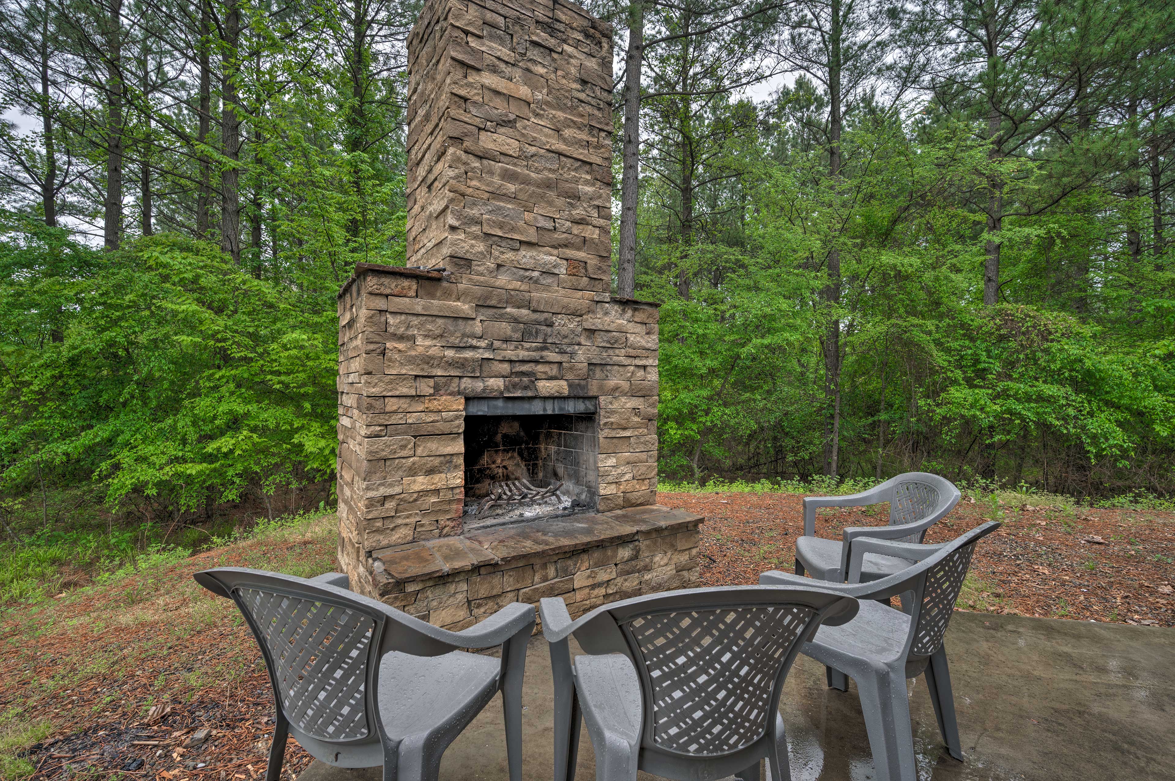 Private Partially Covered Patio | Outdoor Fireplace