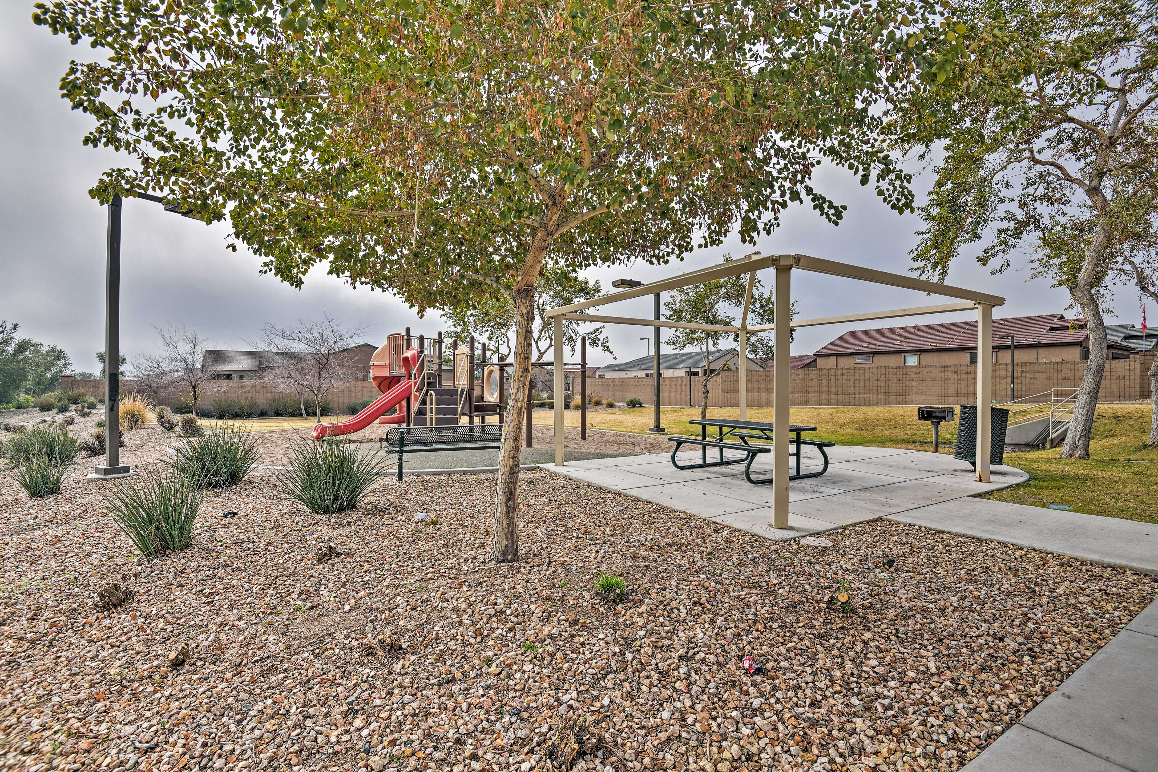 Take the kiddos to the nearby playground.