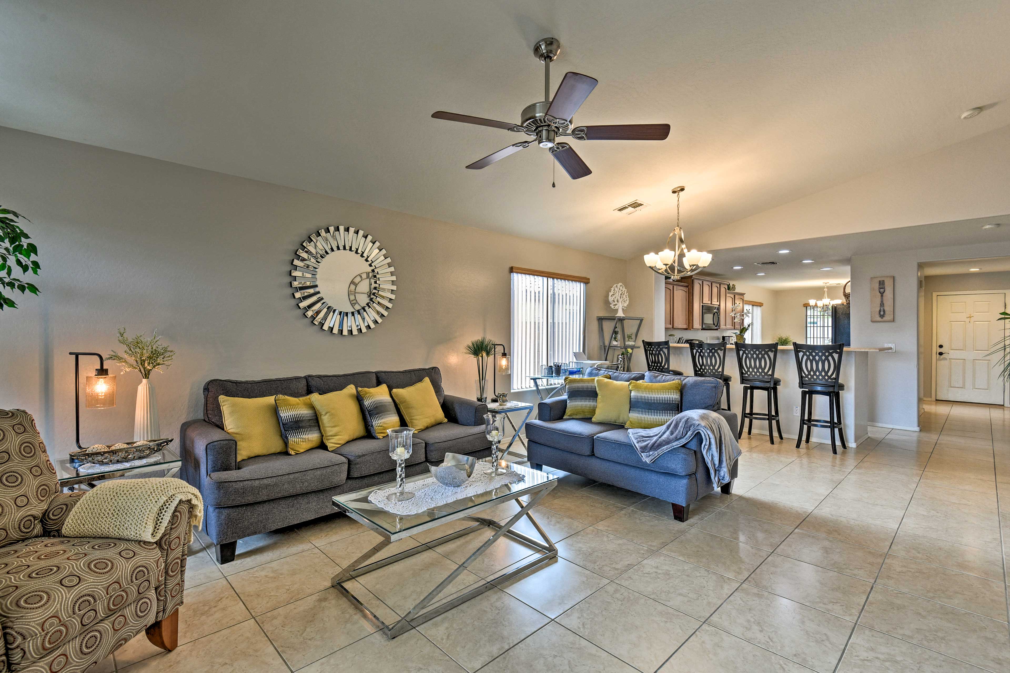 Modern furnishings make this 3-bed, 2-bath feel like home!