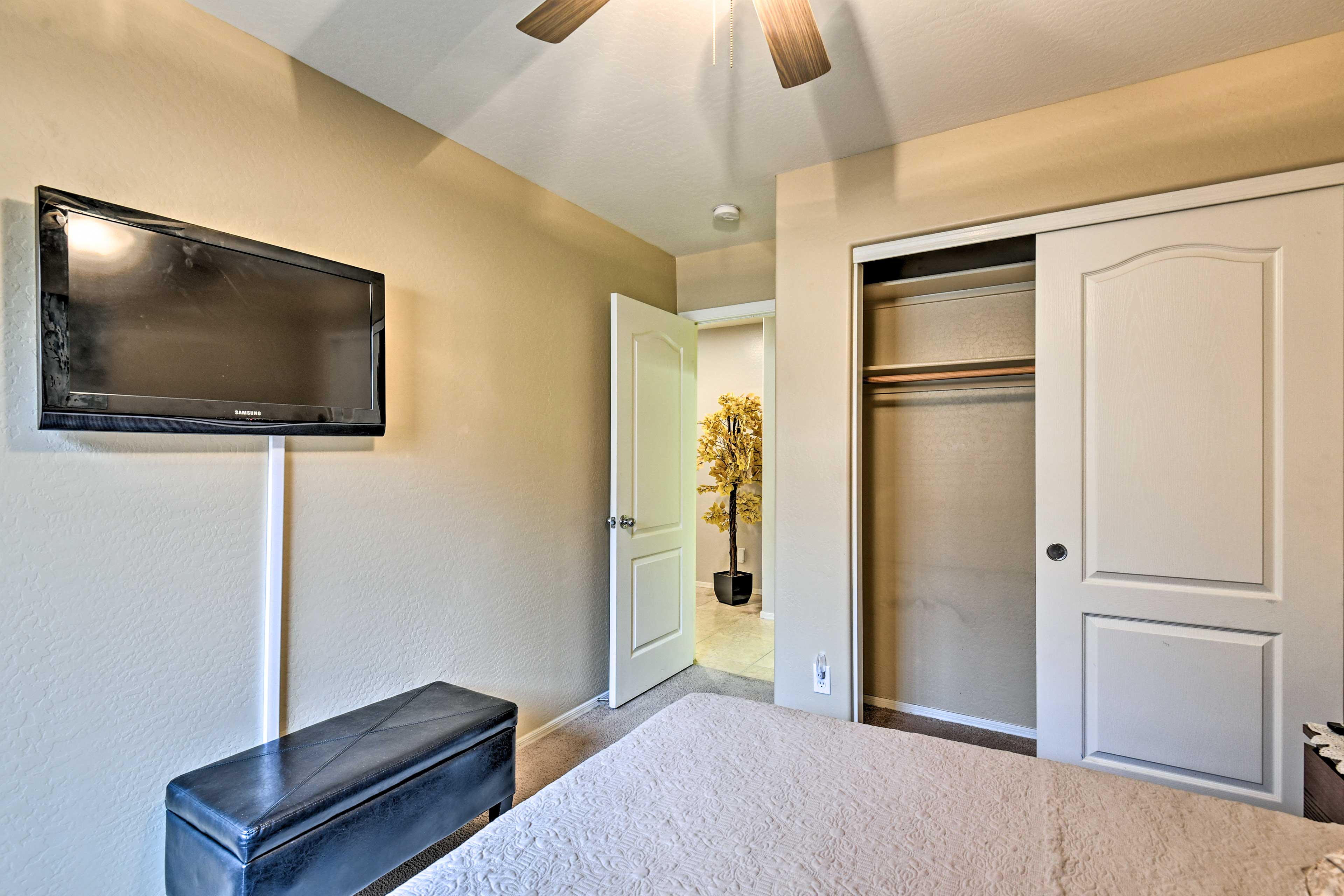 Each bedroom features a flat-screen TV!