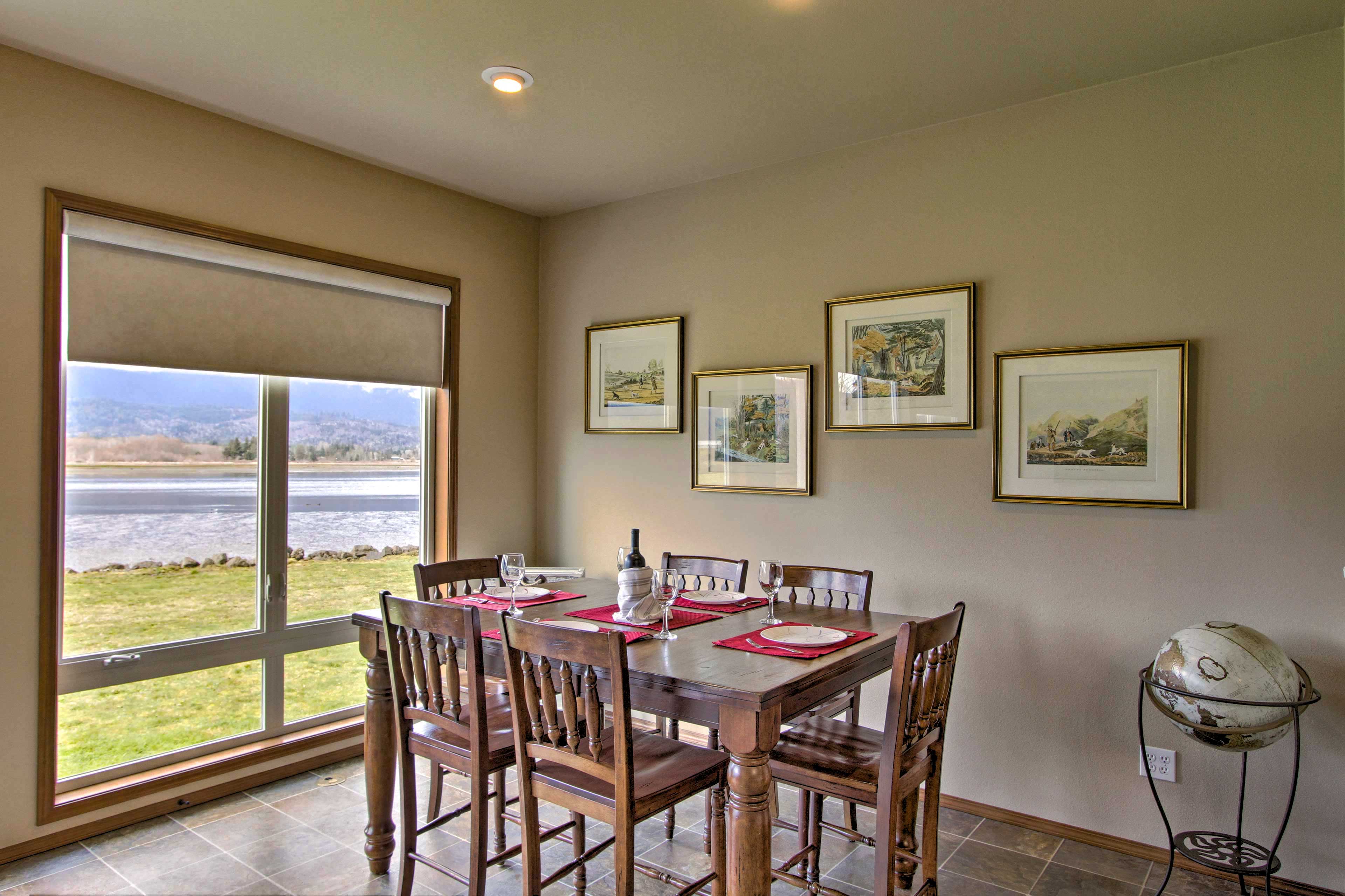 Dine in at this vacation rental's formal dining table.