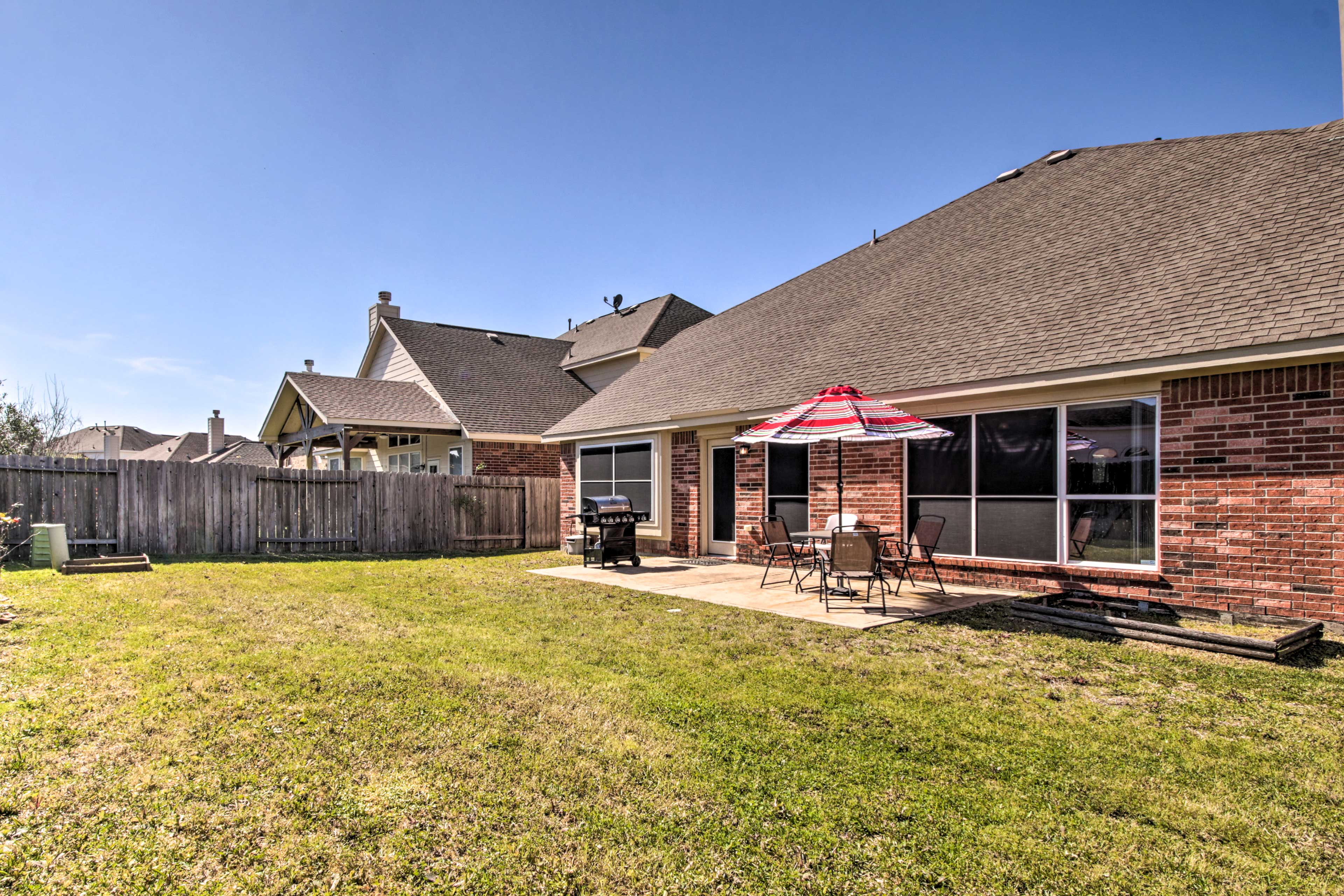 Grill up some burgers on this furnished patio.