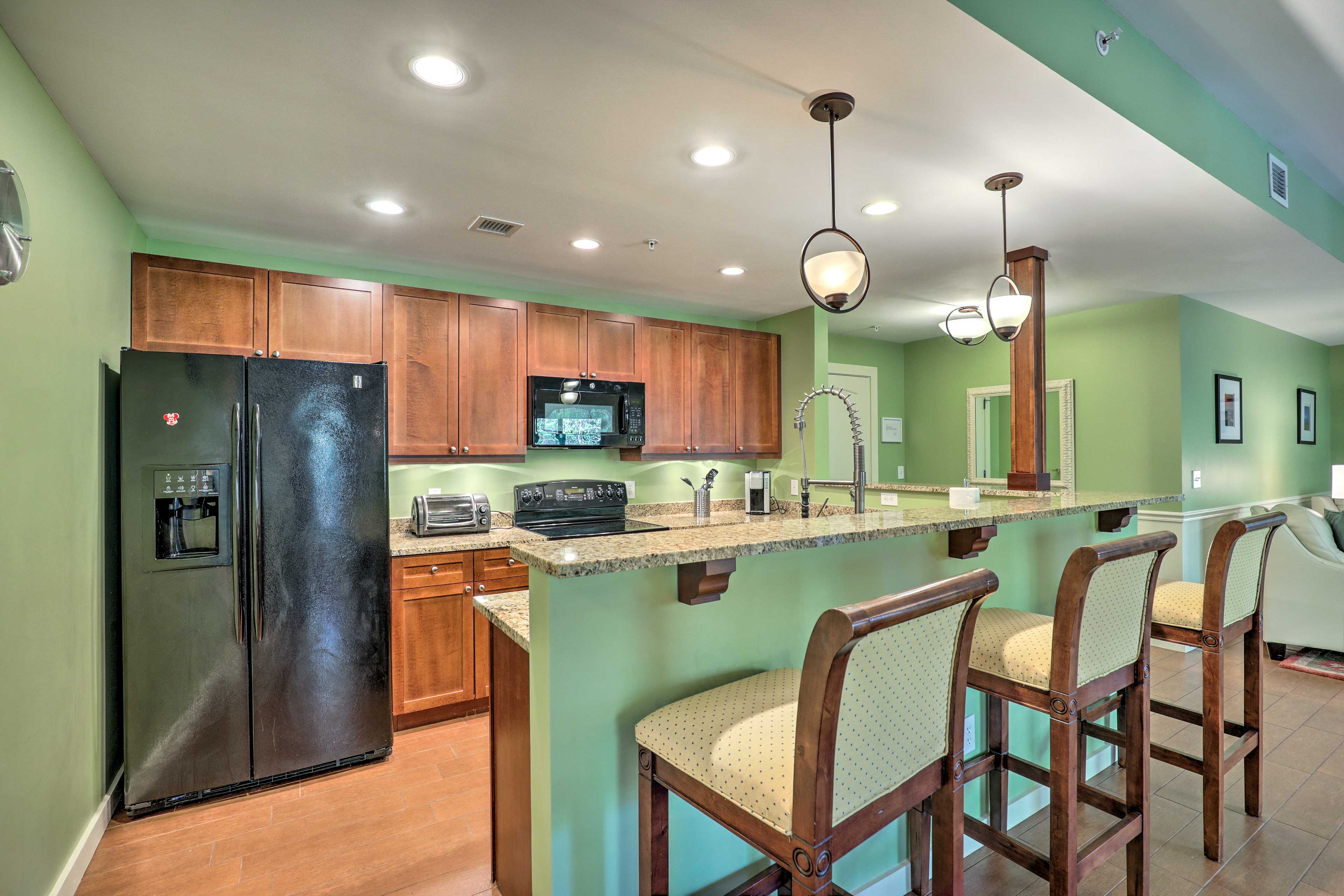 The kitchen is fully equipped to suit all of your needs.