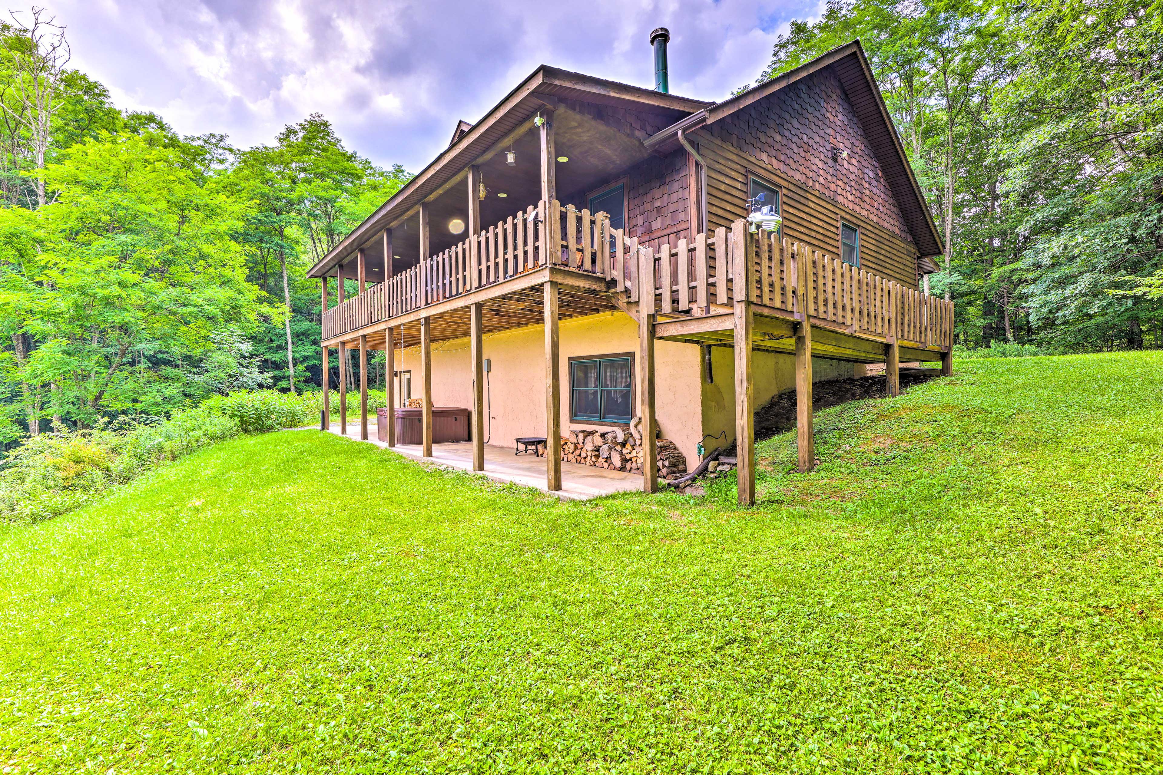 Back Exterior | Hot Tub | Fire Pit