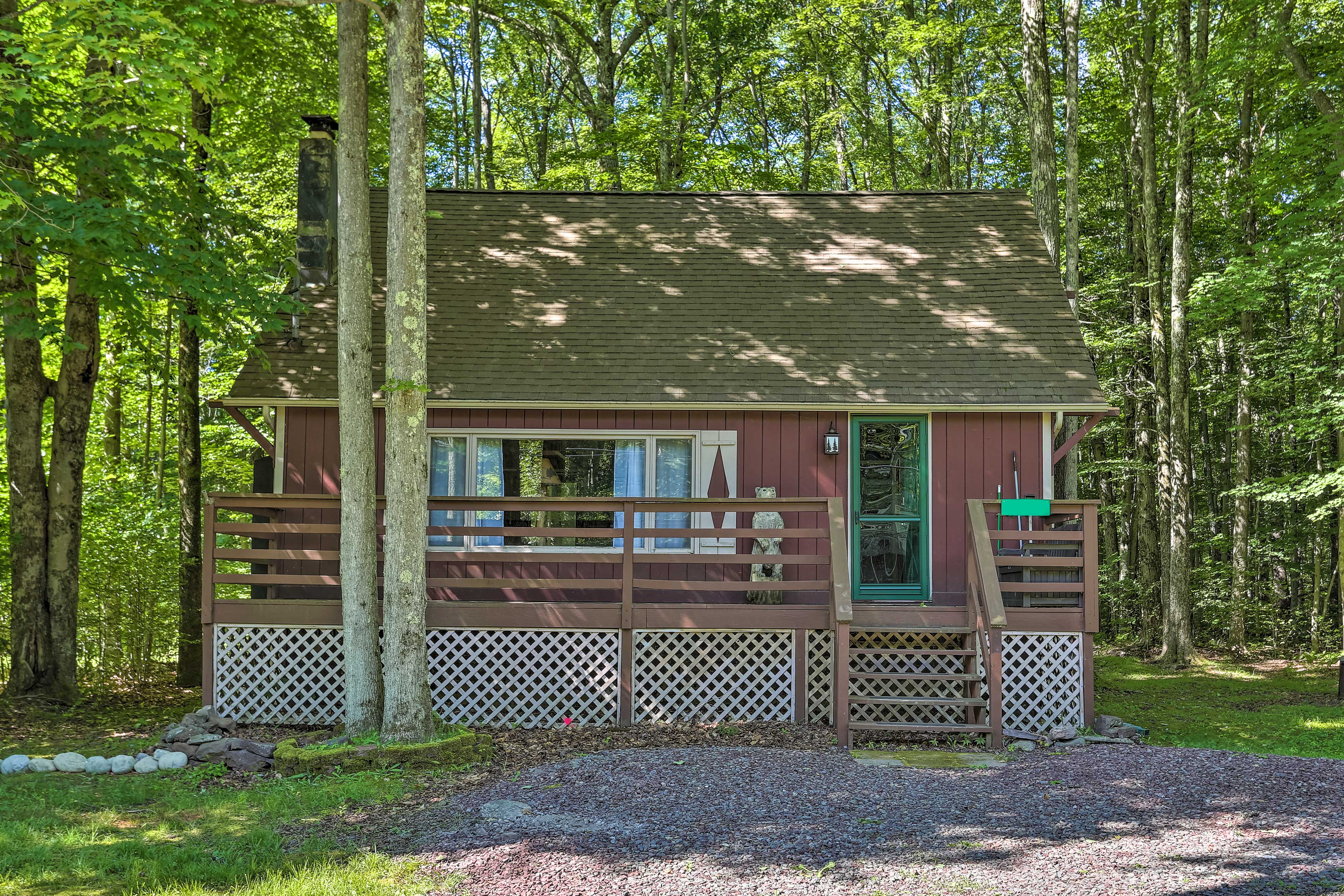 Head to this Pocono Lake house for endless days on the beach!