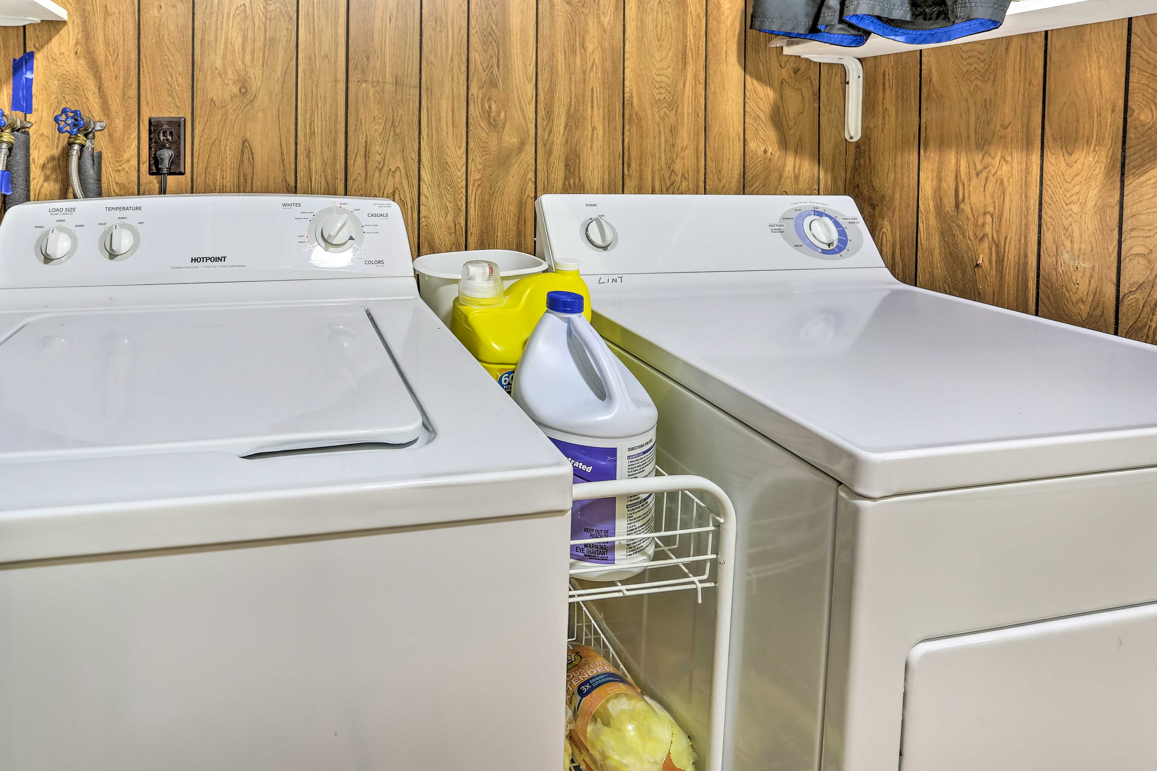 Keep your lake gear fresh with the washer/dryer.