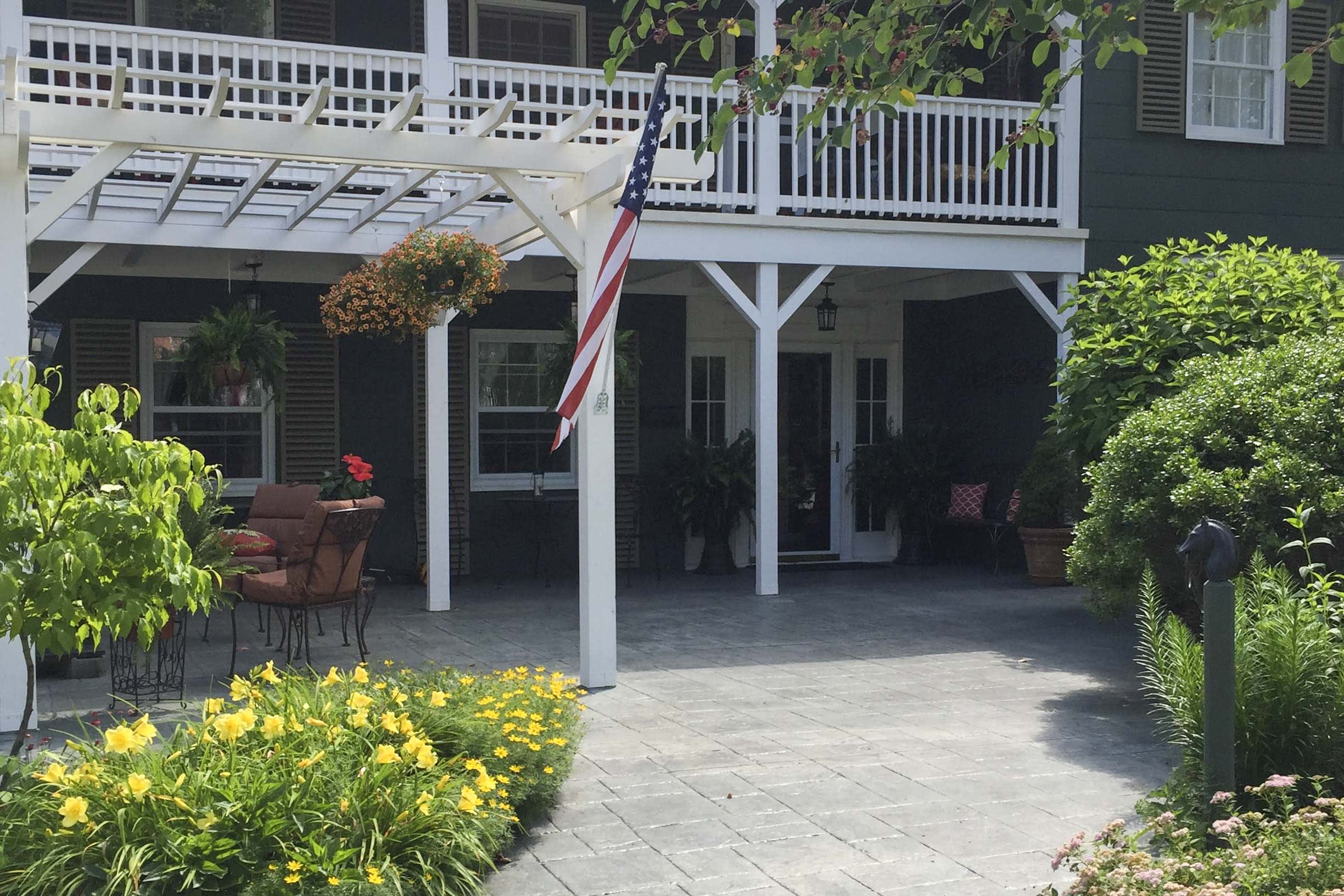 Spread out and relax on the patio.