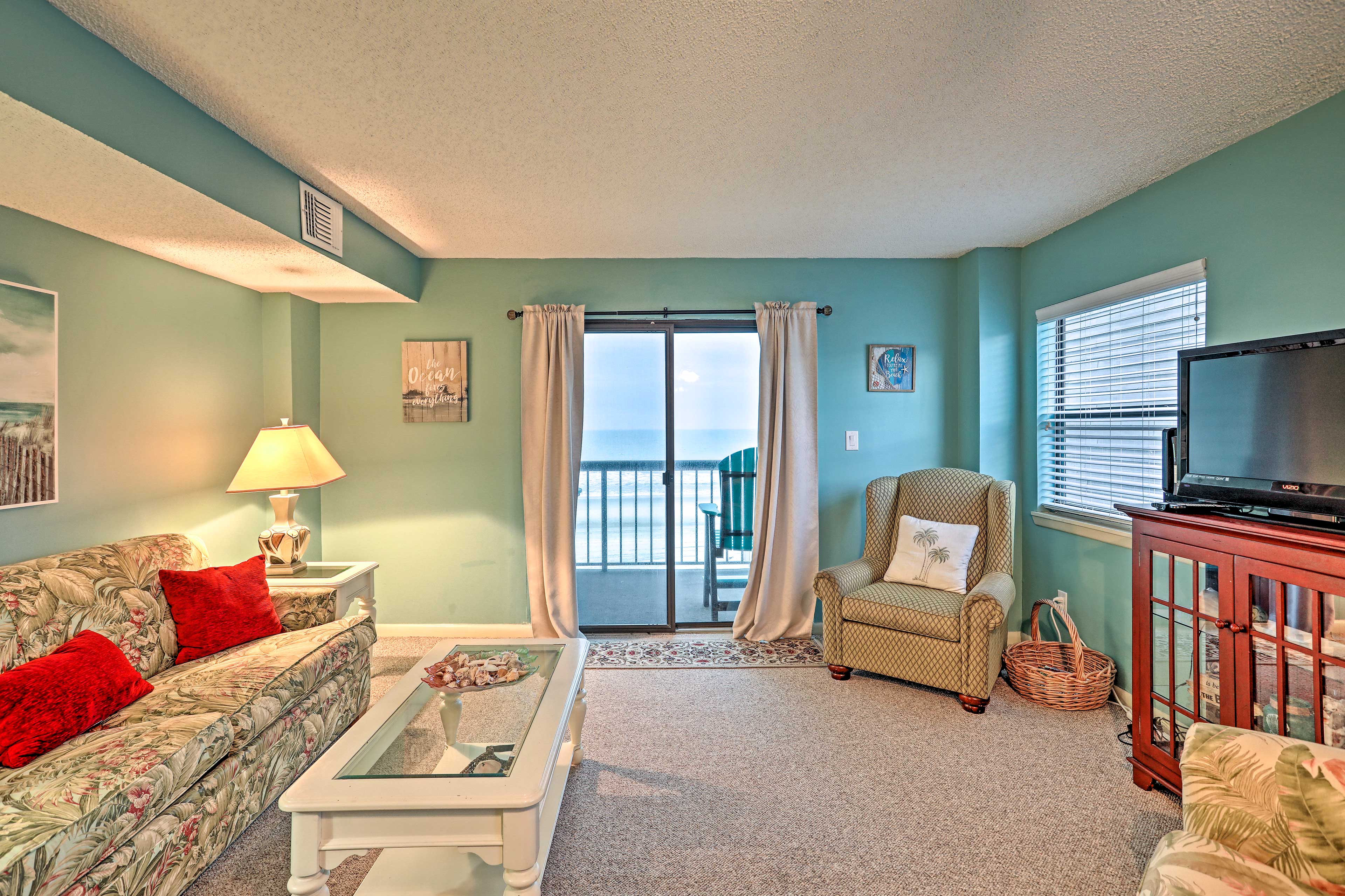 Relax inside the updated and charming spaces of this vacation rental.