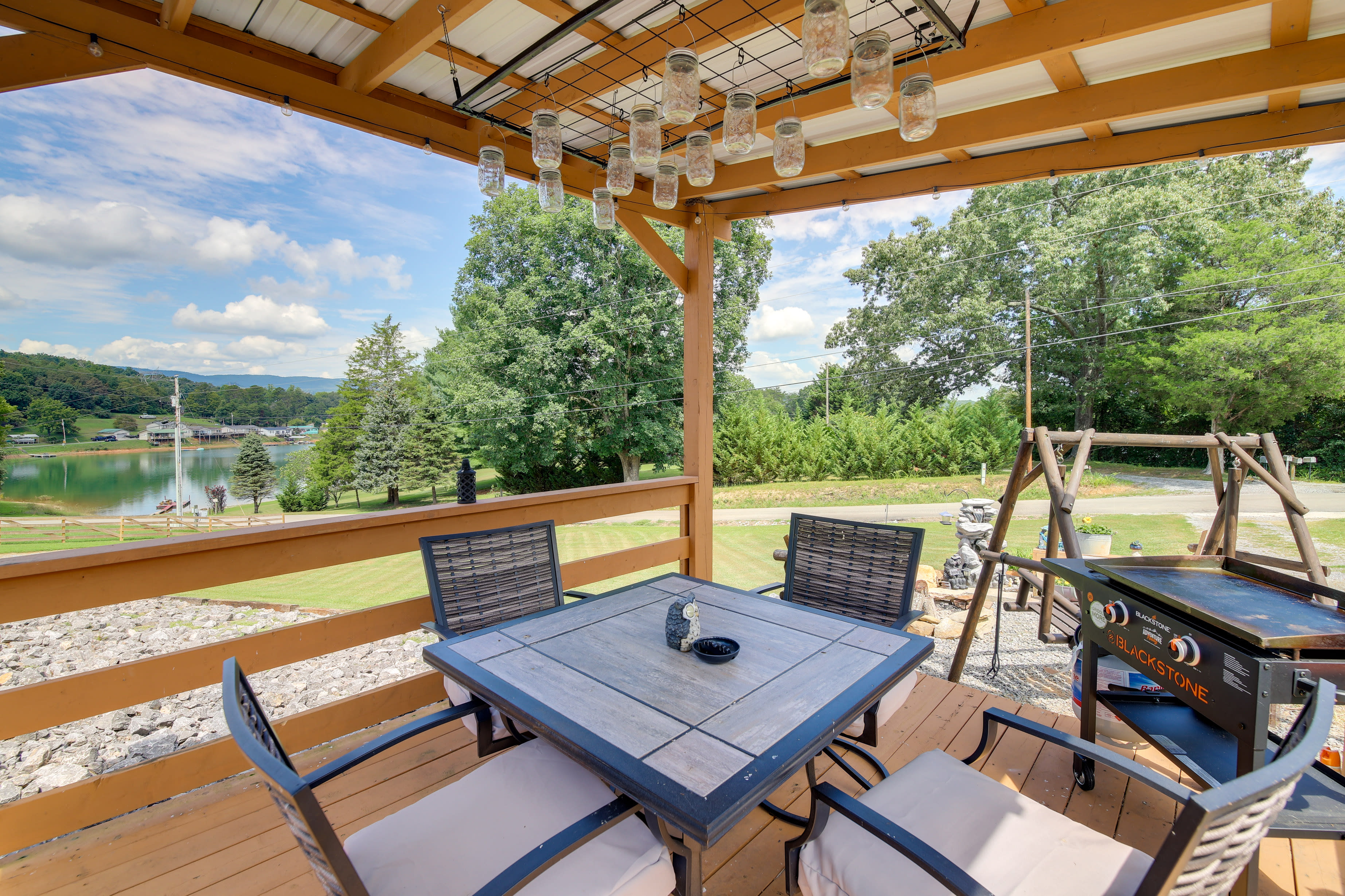 Gazebo | Blackstone Griddle | Outdoor Dining Area