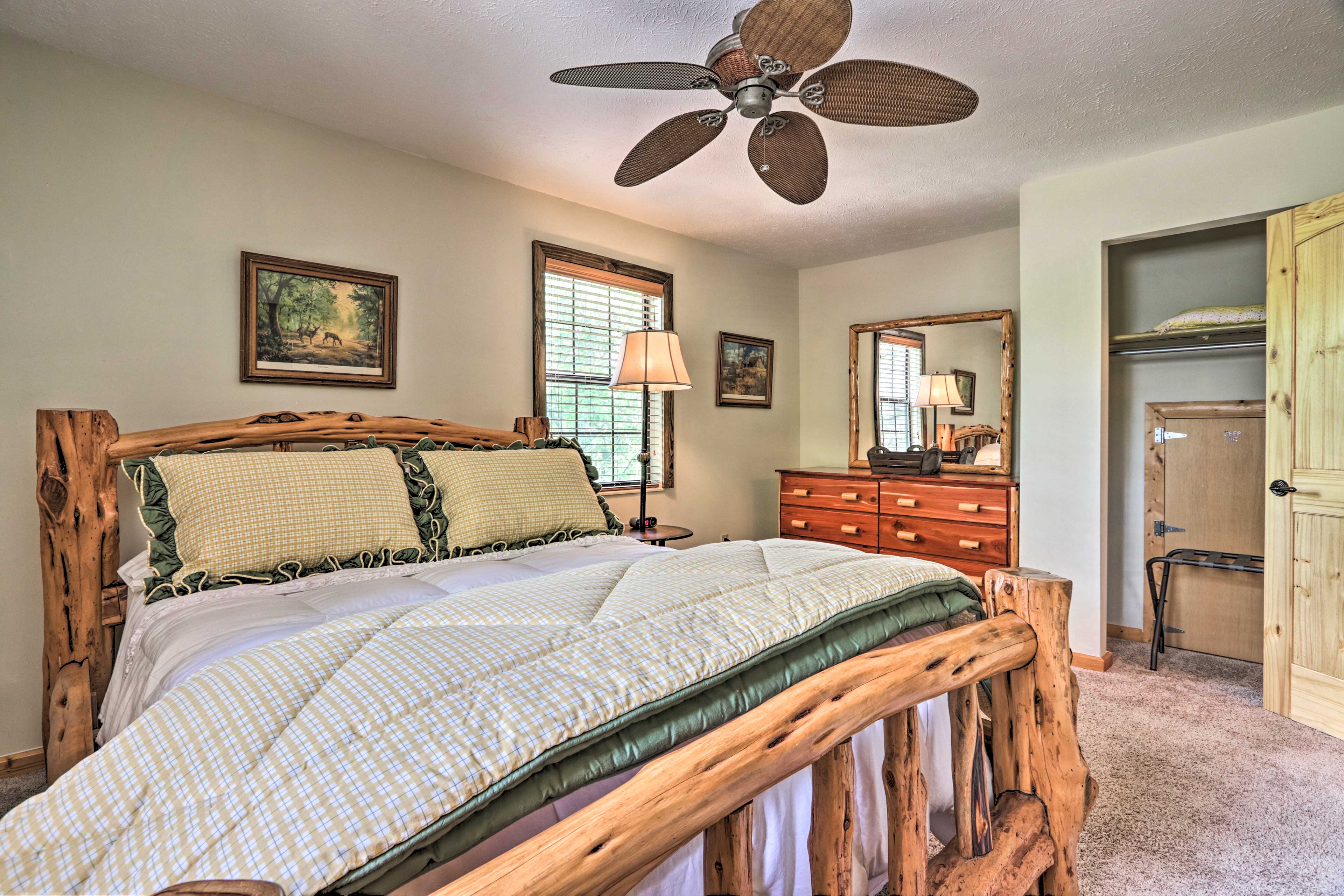 Bedroom 2 | Luggage Rack | Alarm Clock w/ USB Outlets