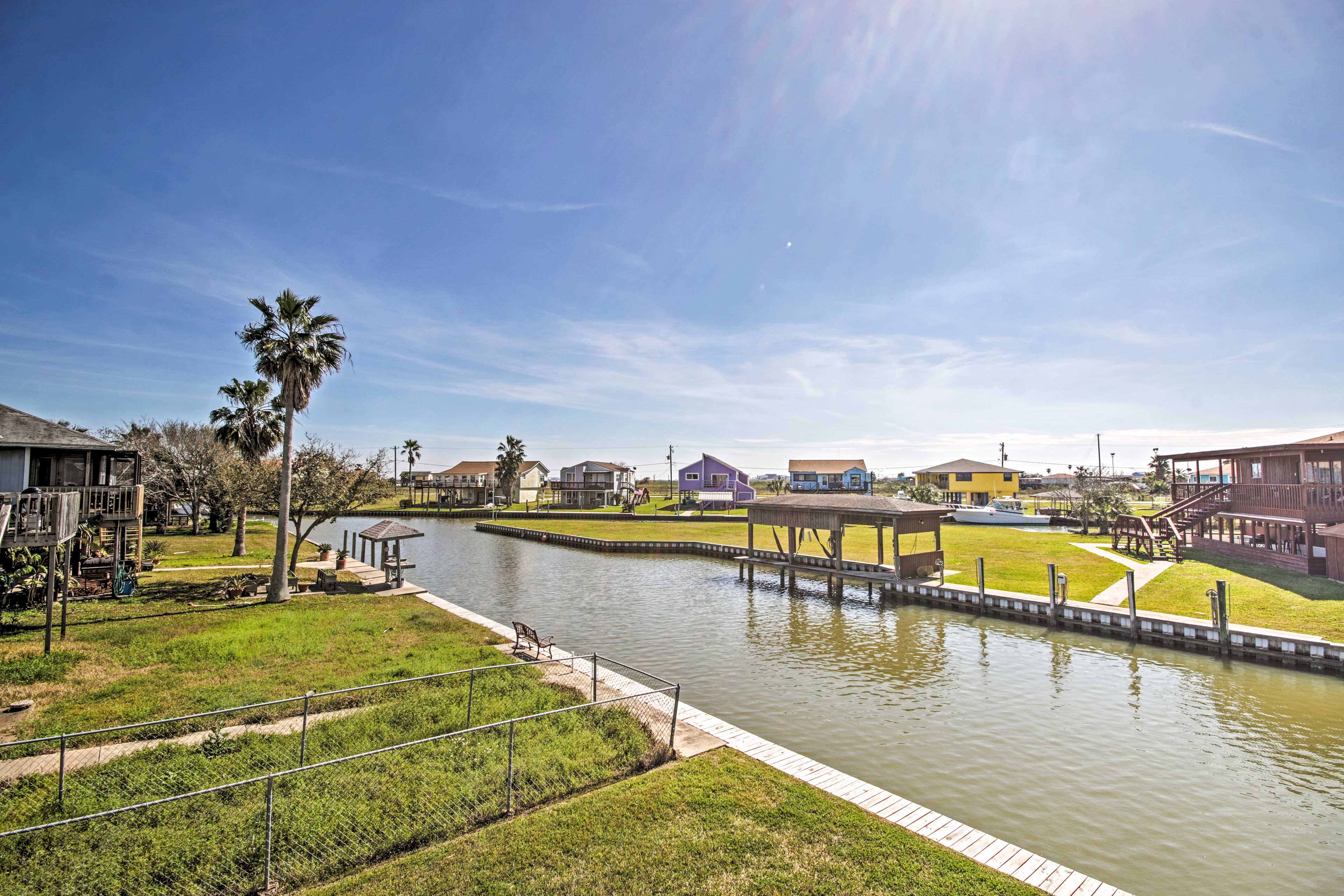 Watch the fishing charters and boats pass by.