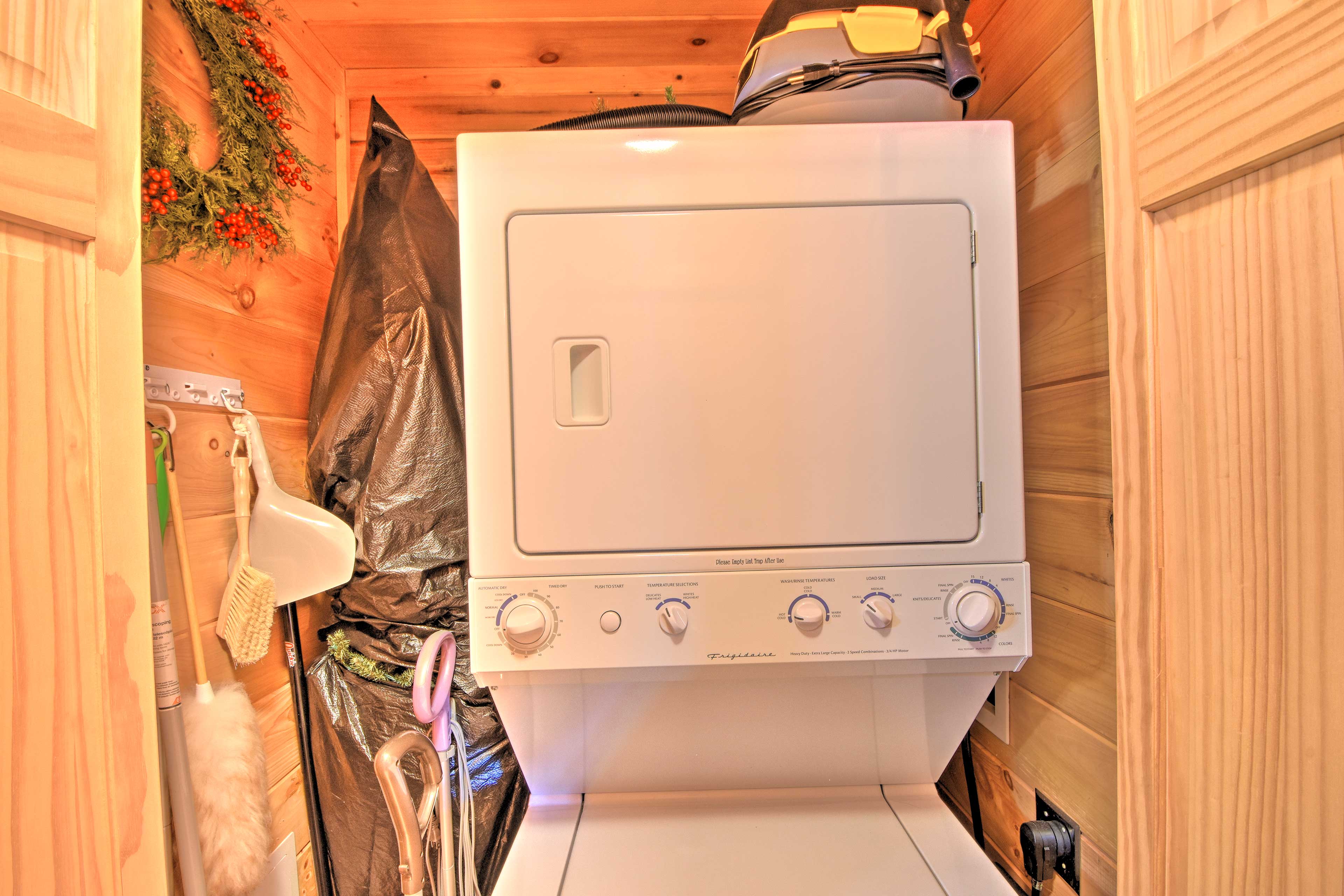 A washer and dryer make for a worry-free stay.