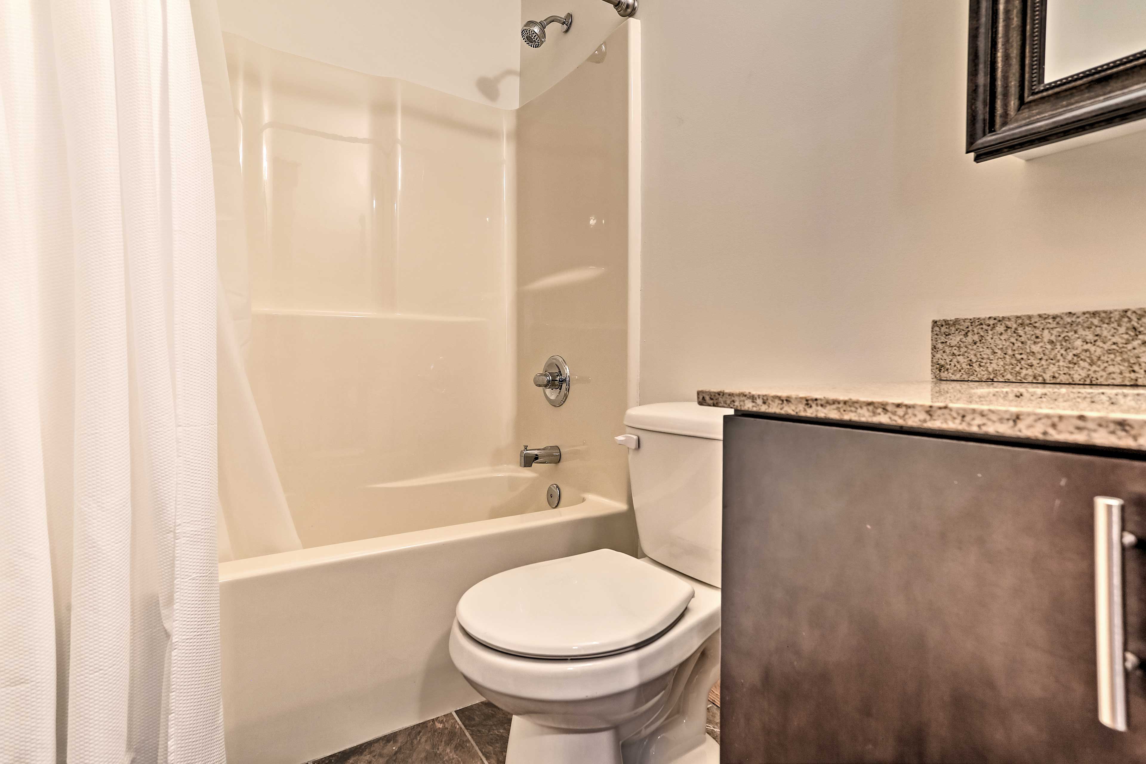 Full Bathroom | Shower/Tub Combo | 1st Floor | Some Steps Required