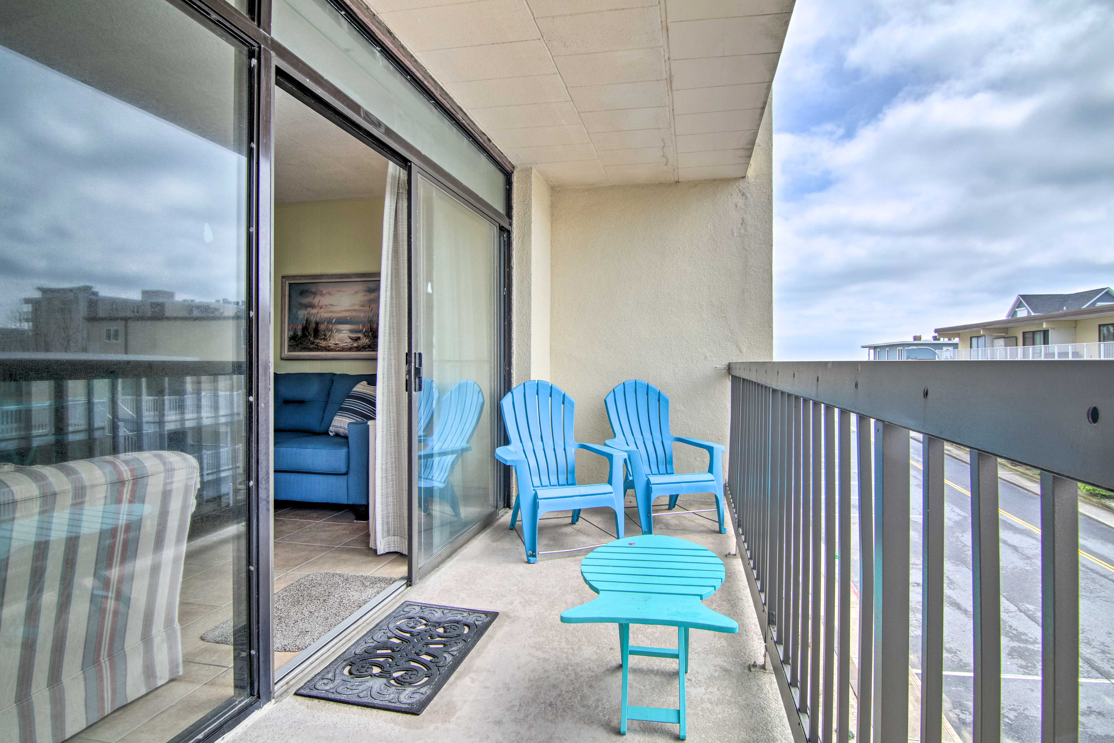 Guests can walk right onto the beach at this Ocean City condo.