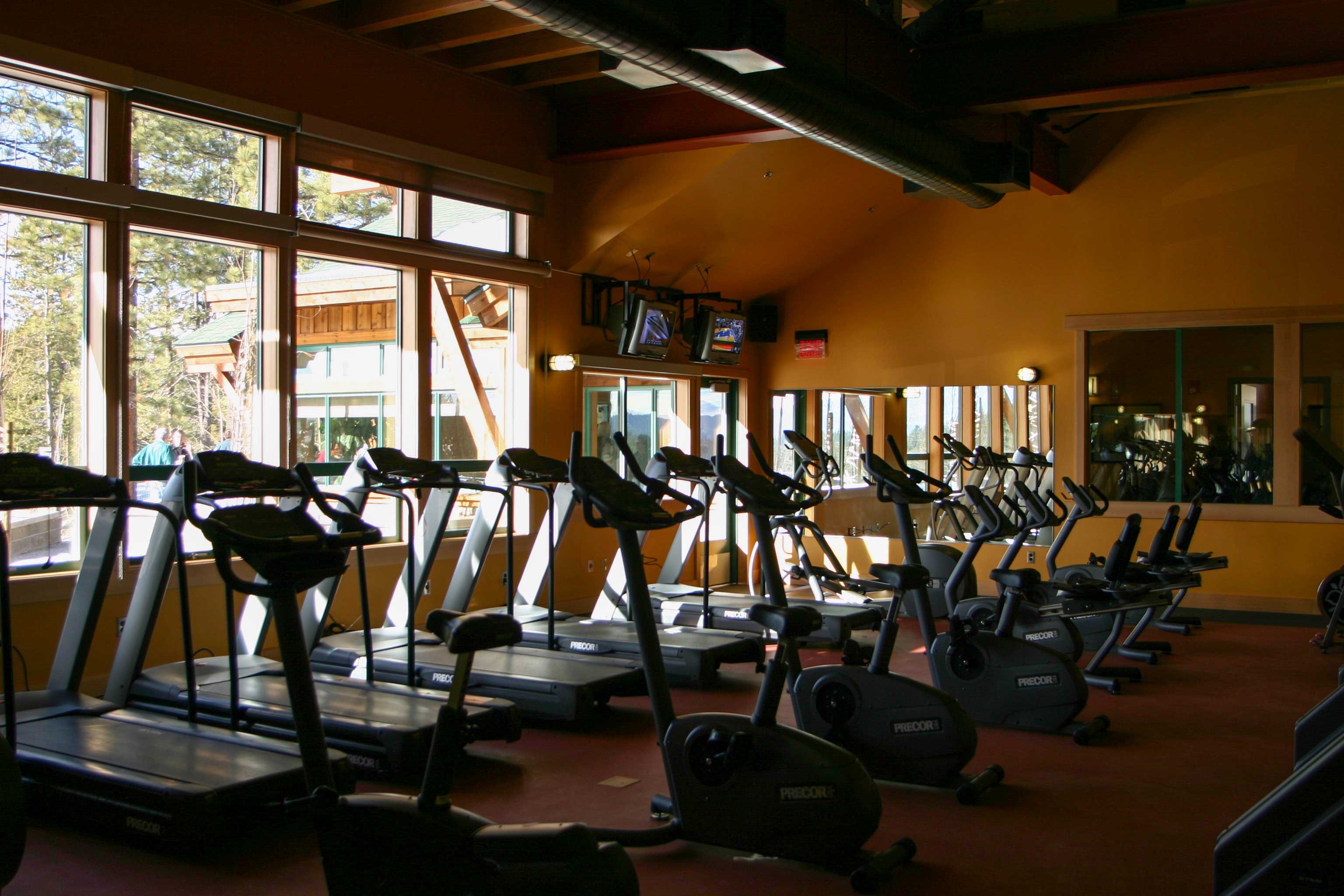 Keep up with your fitness routine in the fully equipped gym!