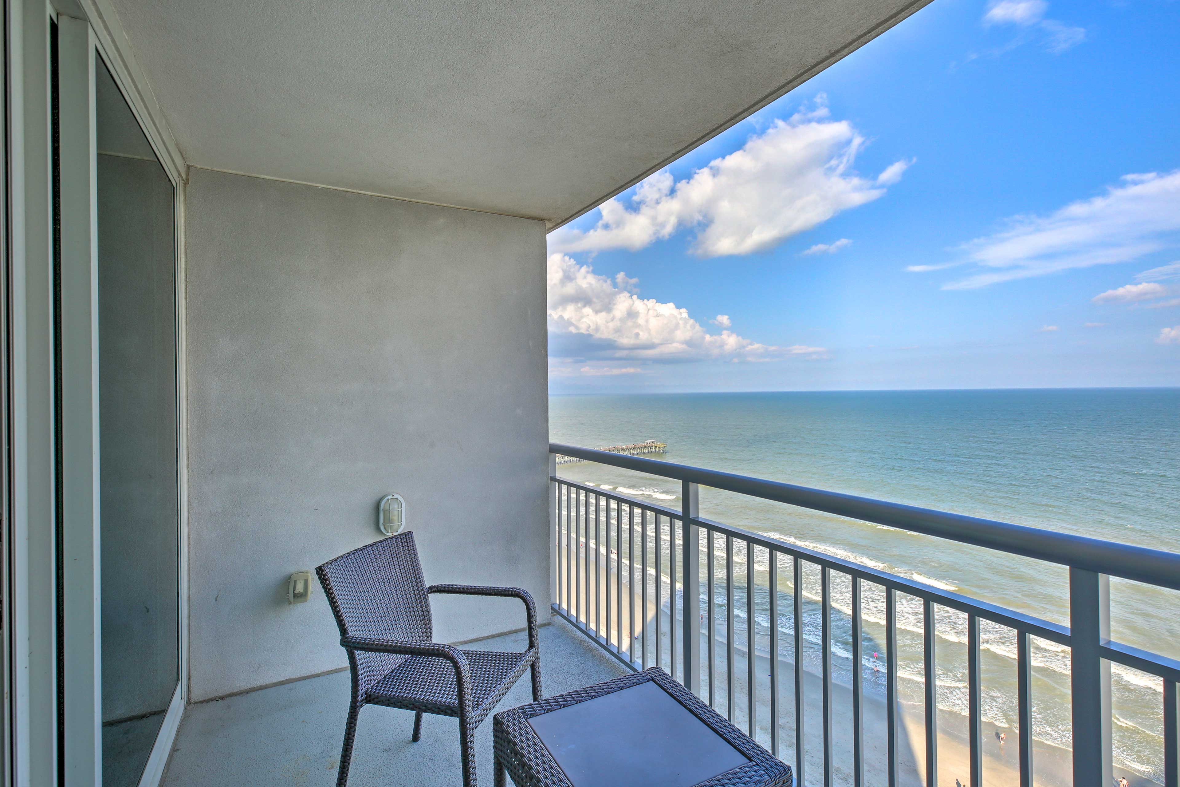 Sip your morning coffee overlooking the Grand Strand.