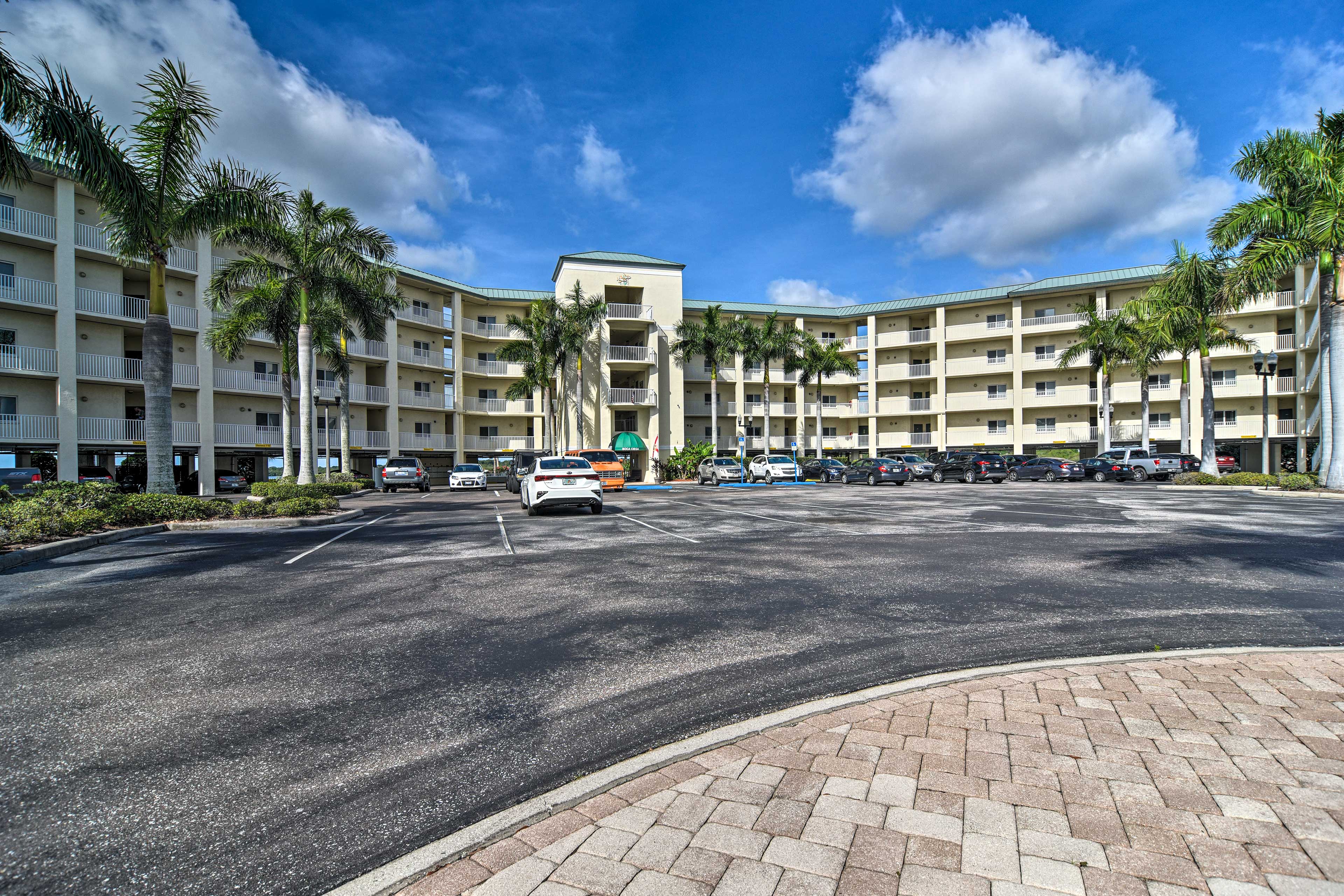 Additional vehicles can be parking in the community lot.