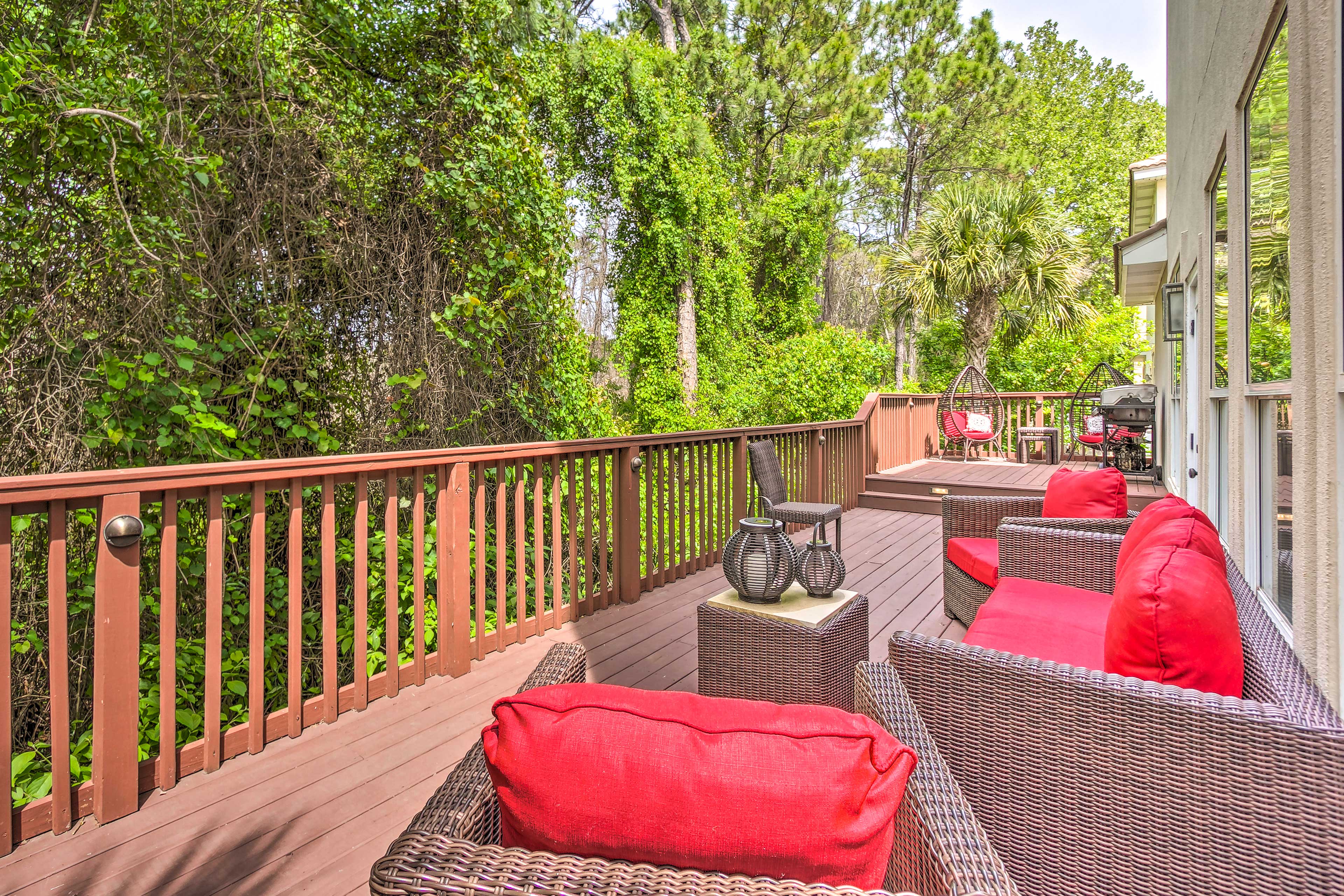 Head out back to enjoy plenty of privacy & fresh air.