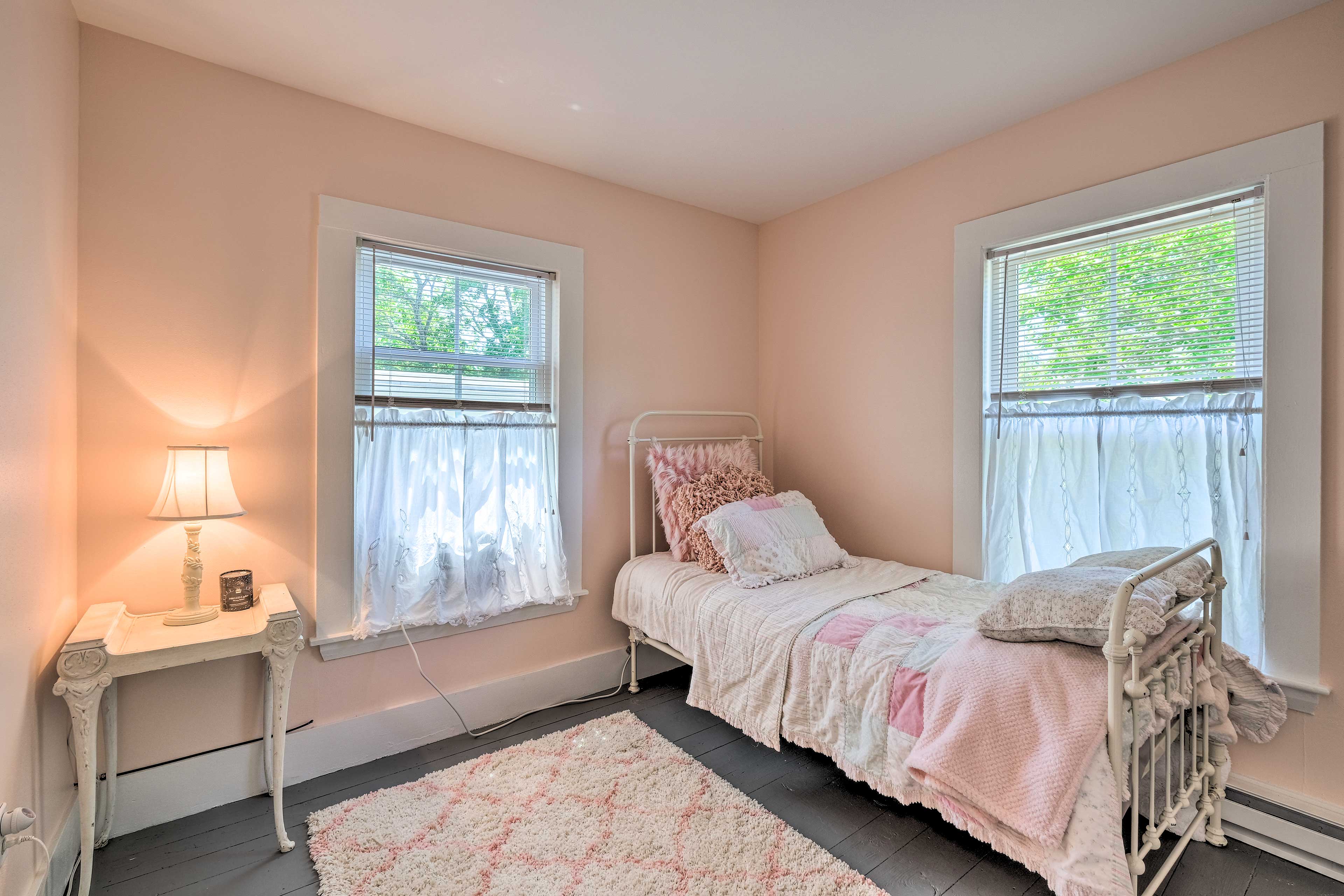 Recuperate with a good night's sleep in this cozy bedroom.