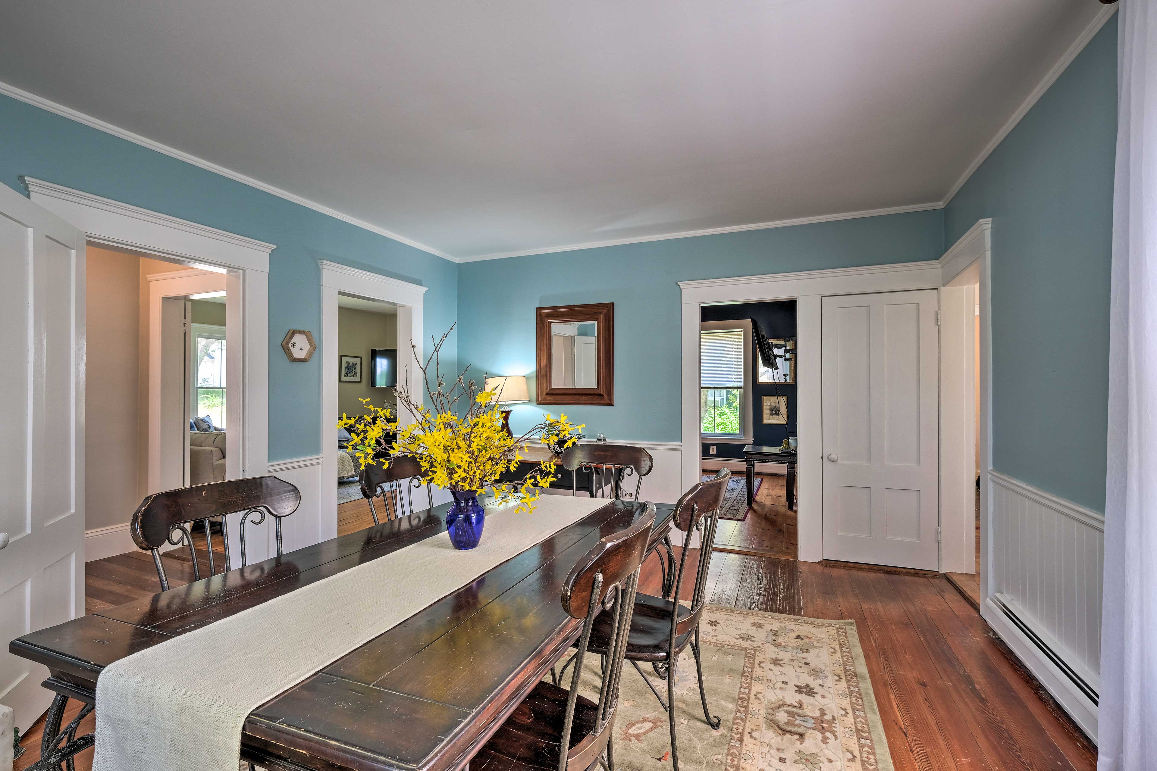 Enjoy home-cooked meals around the formal dining table.