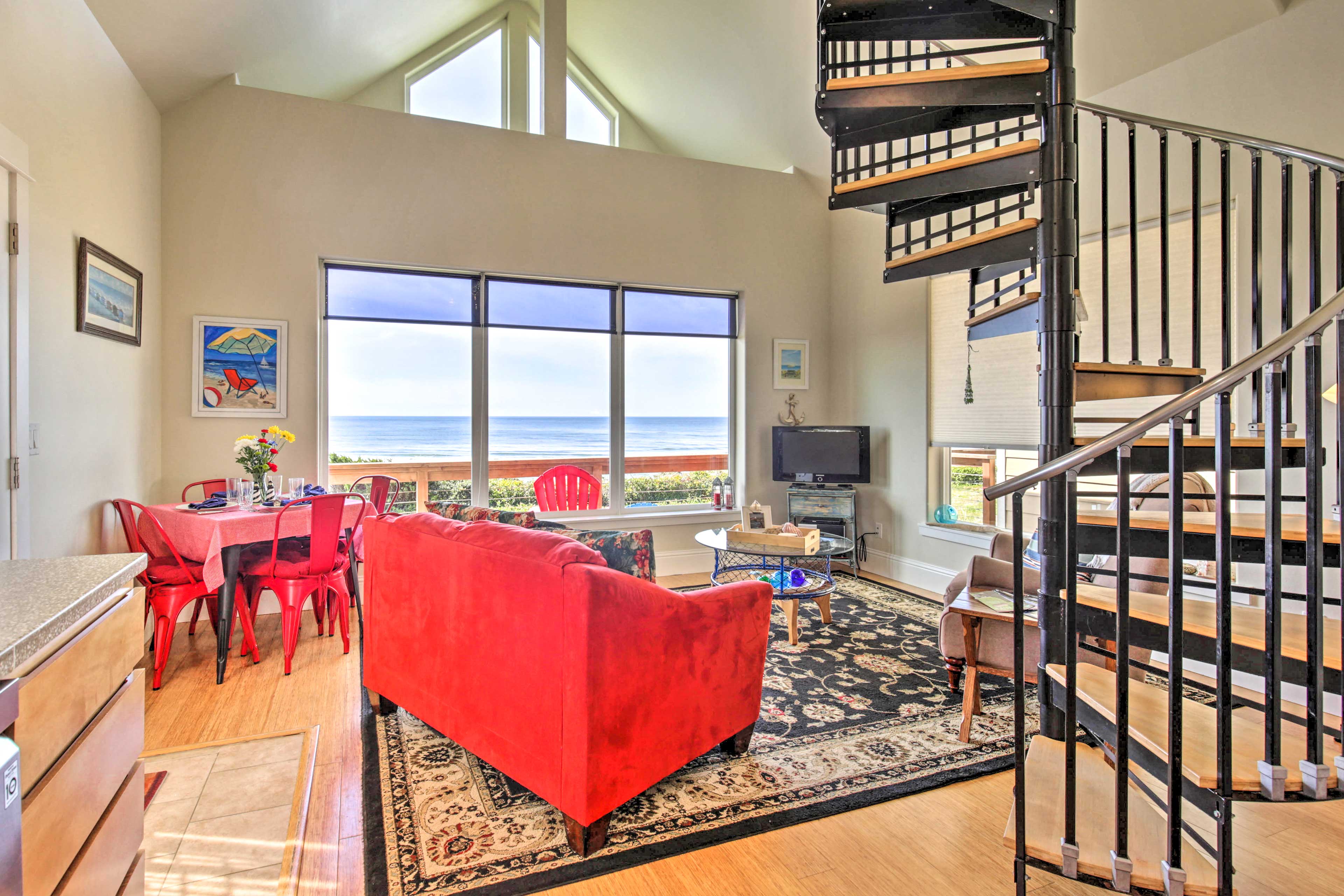 Bask in beautiful ocean views both inside & out!