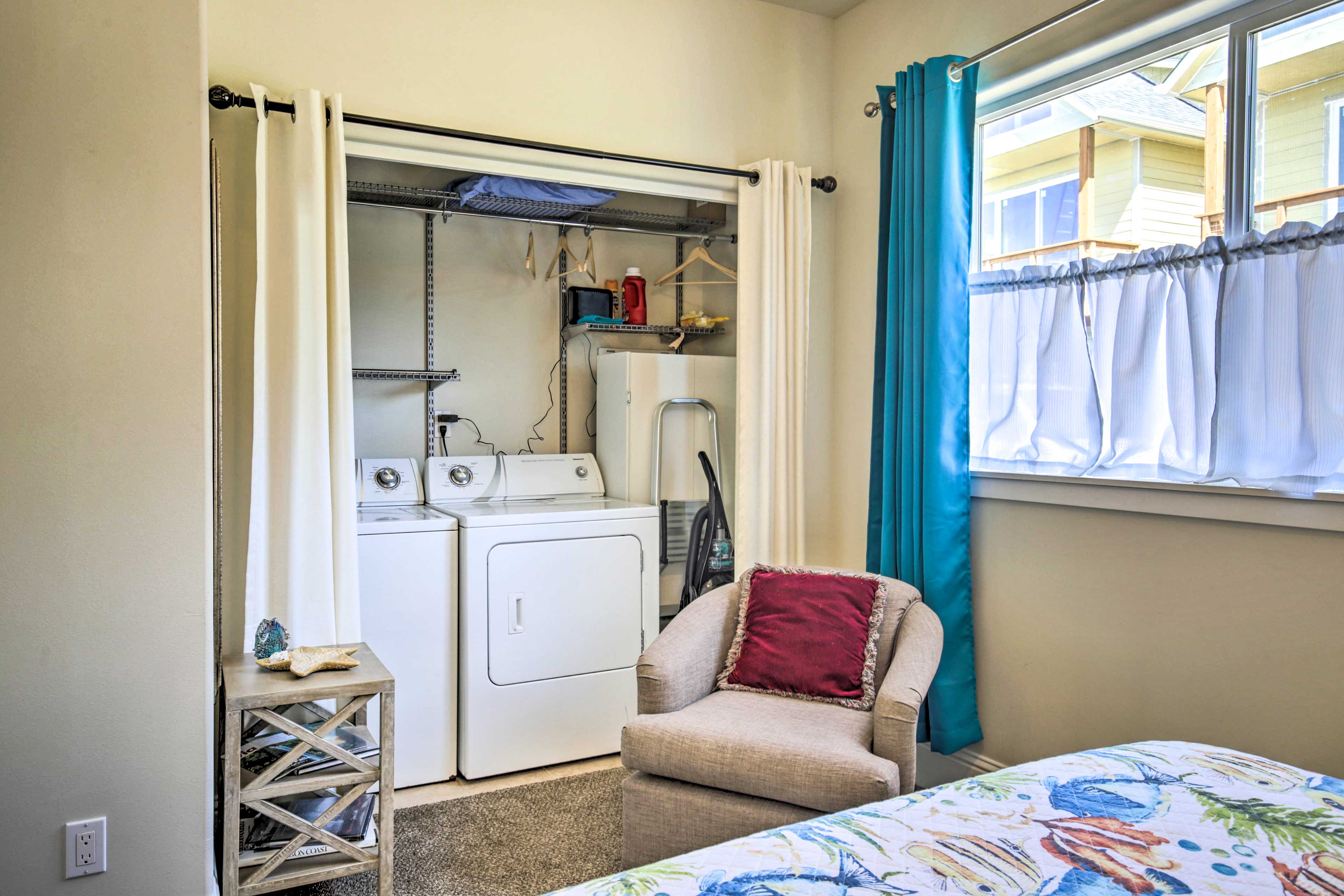 In-unit laundry makes it easy to stay fresh & clean during your stay.