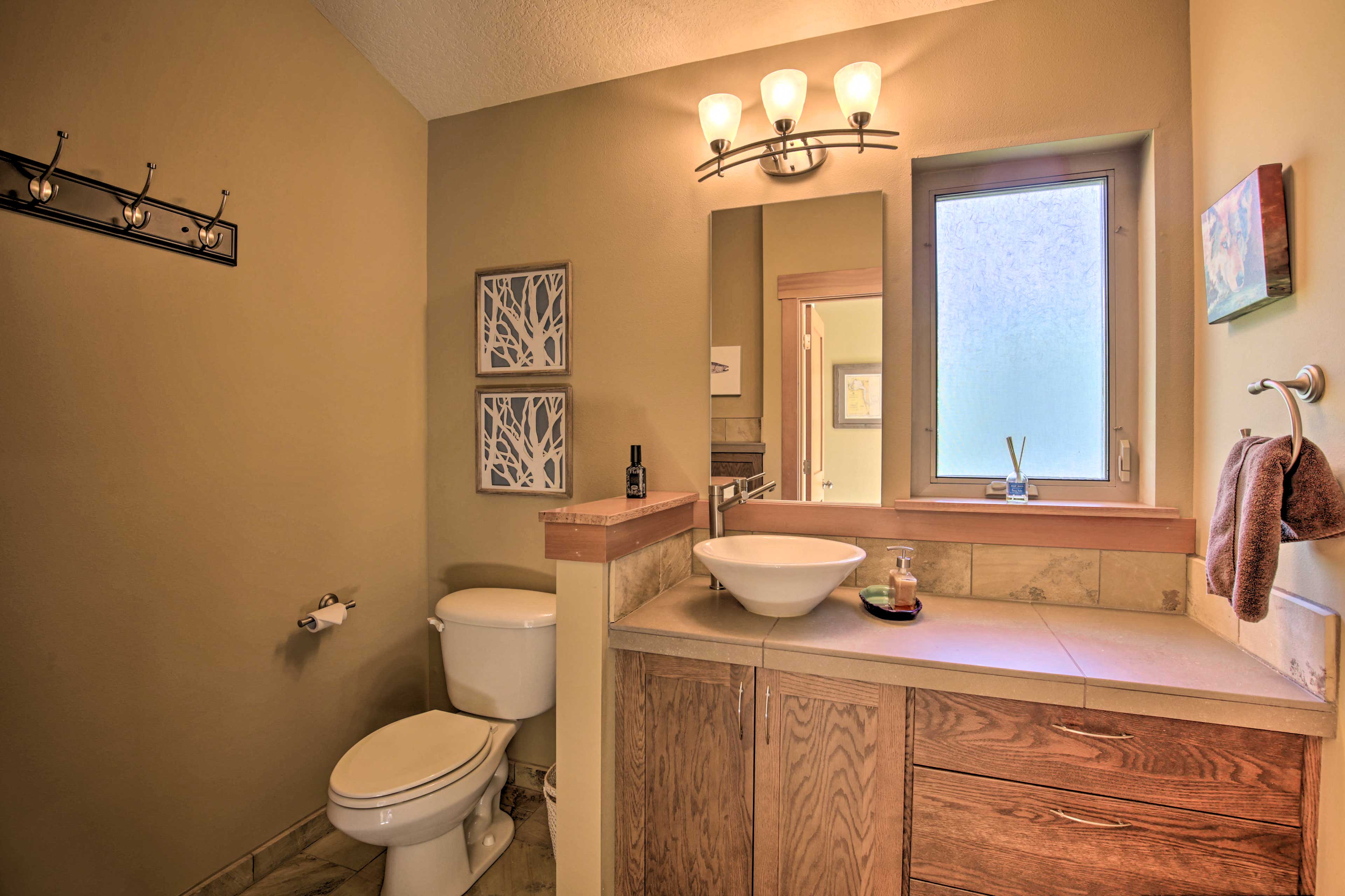 The half bath adds extra convenience to your stay.