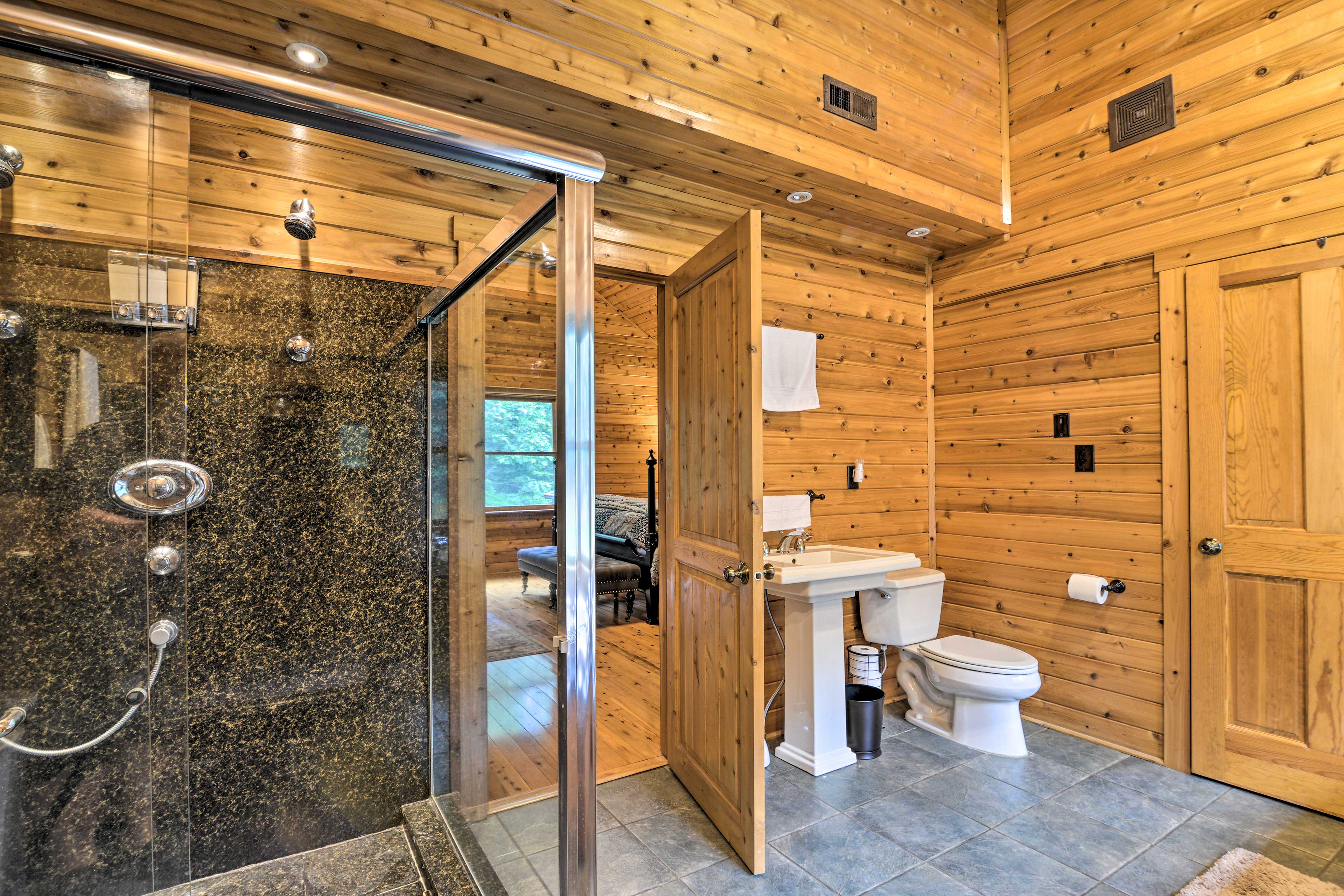 Enjoy a slice of heaven in the form of this luxury en-suite bathroom.