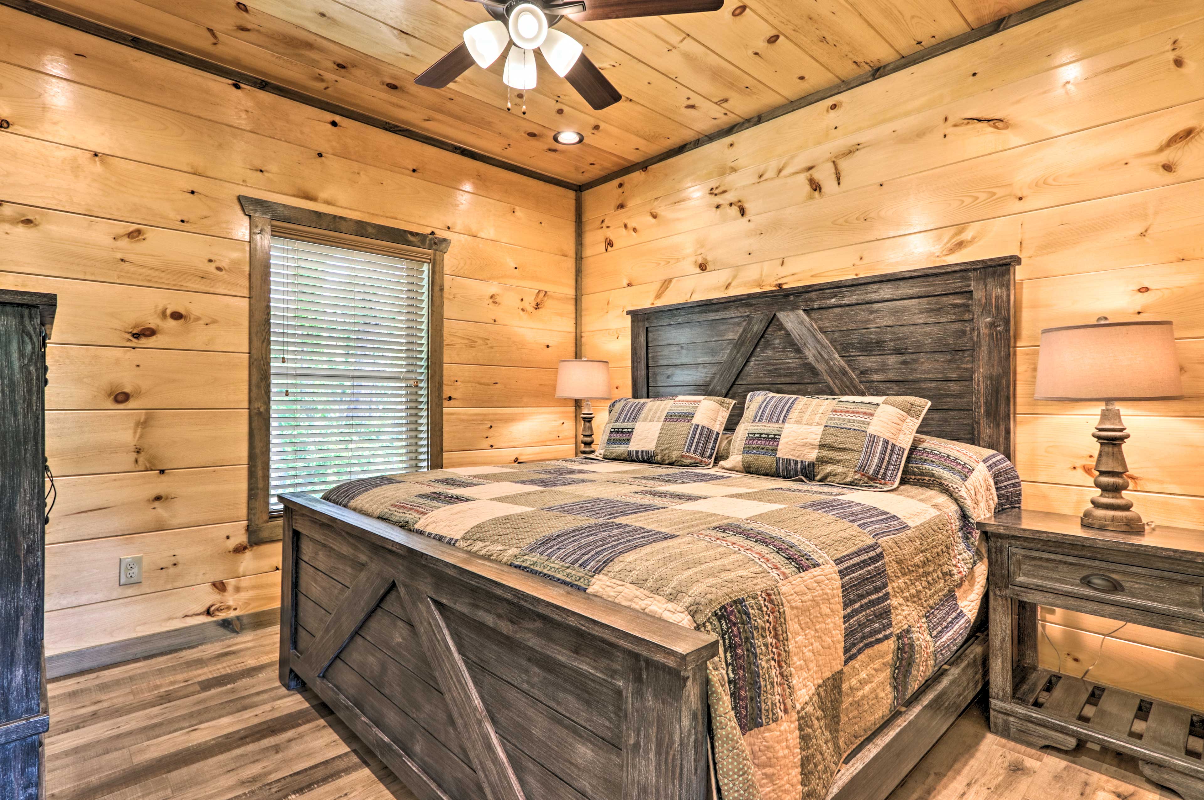 Sleep soundly in this cozy room.