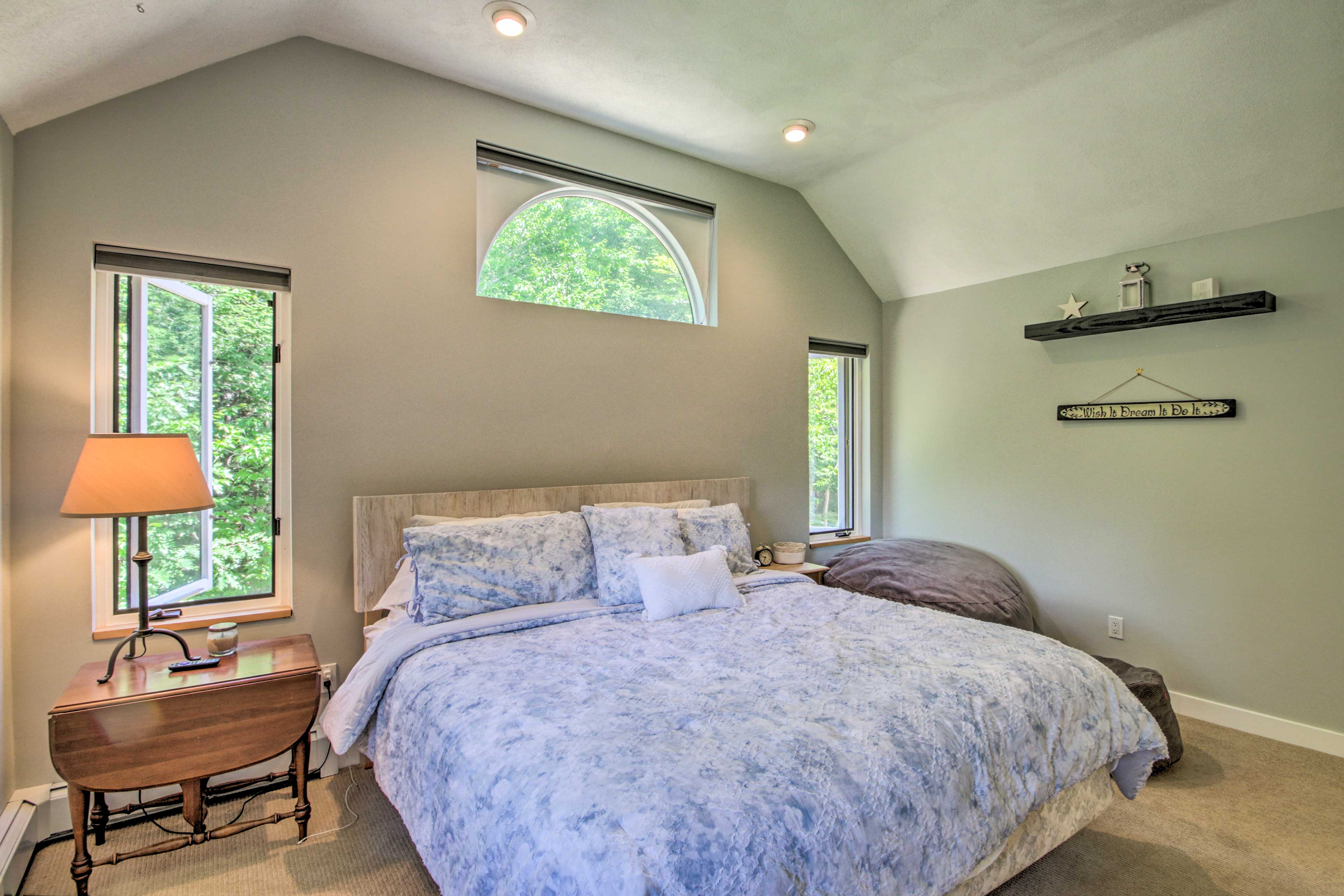 Claim this spacious bedroom for your time in Bartlett.