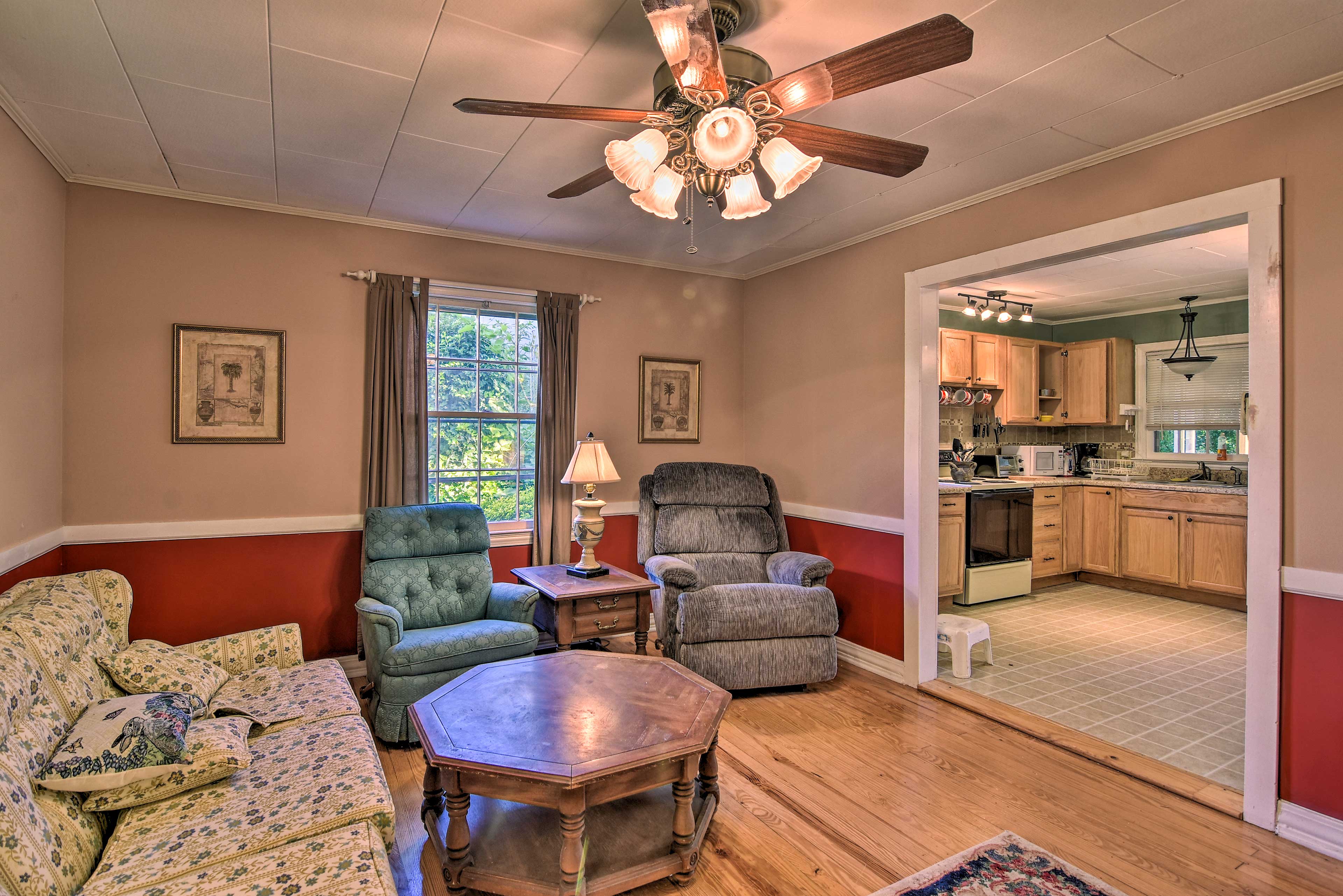 Inside you'll enjoy quaint living space paired with modern amenities.