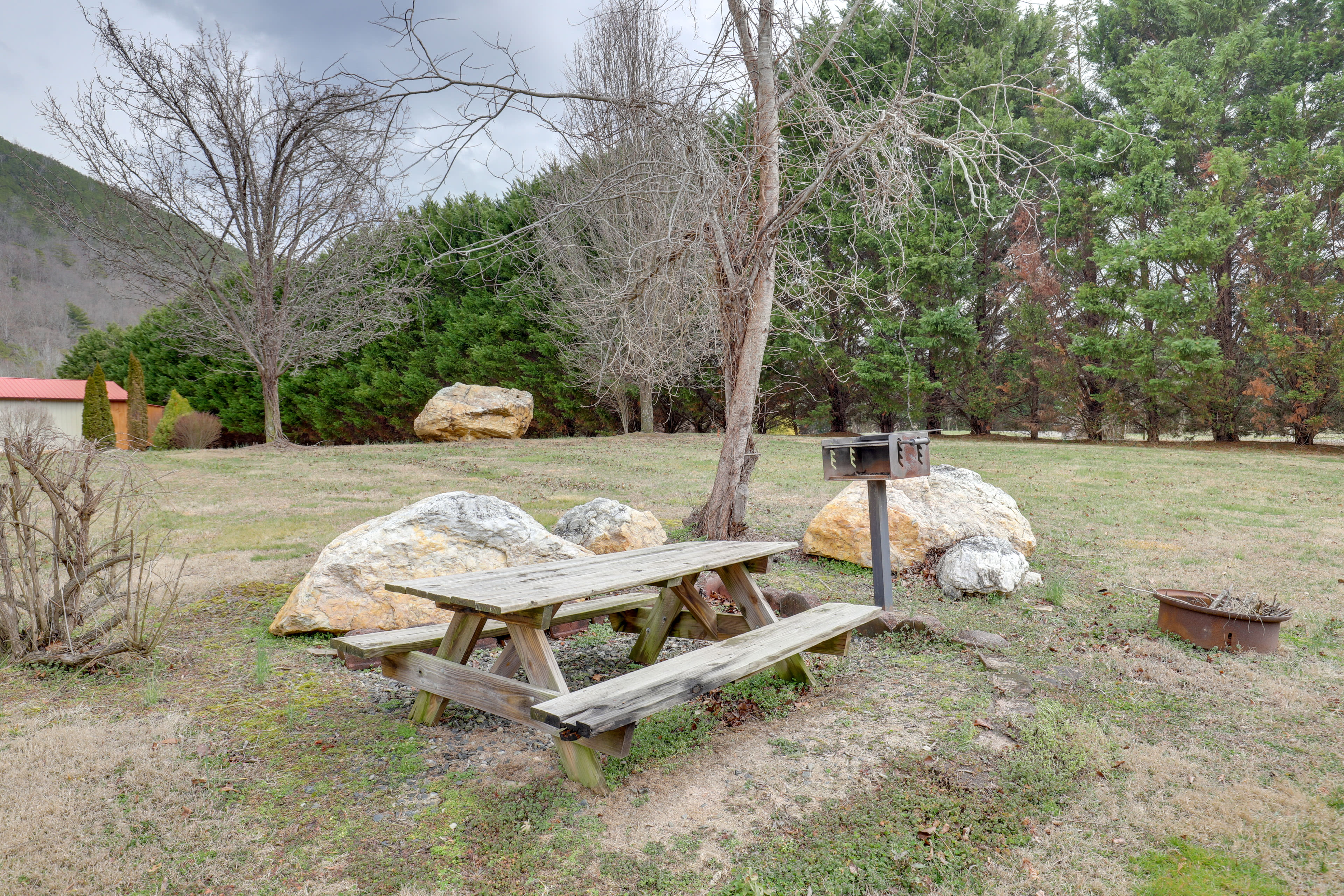 Picnic Table | Charcoal Grill | Fire Pit