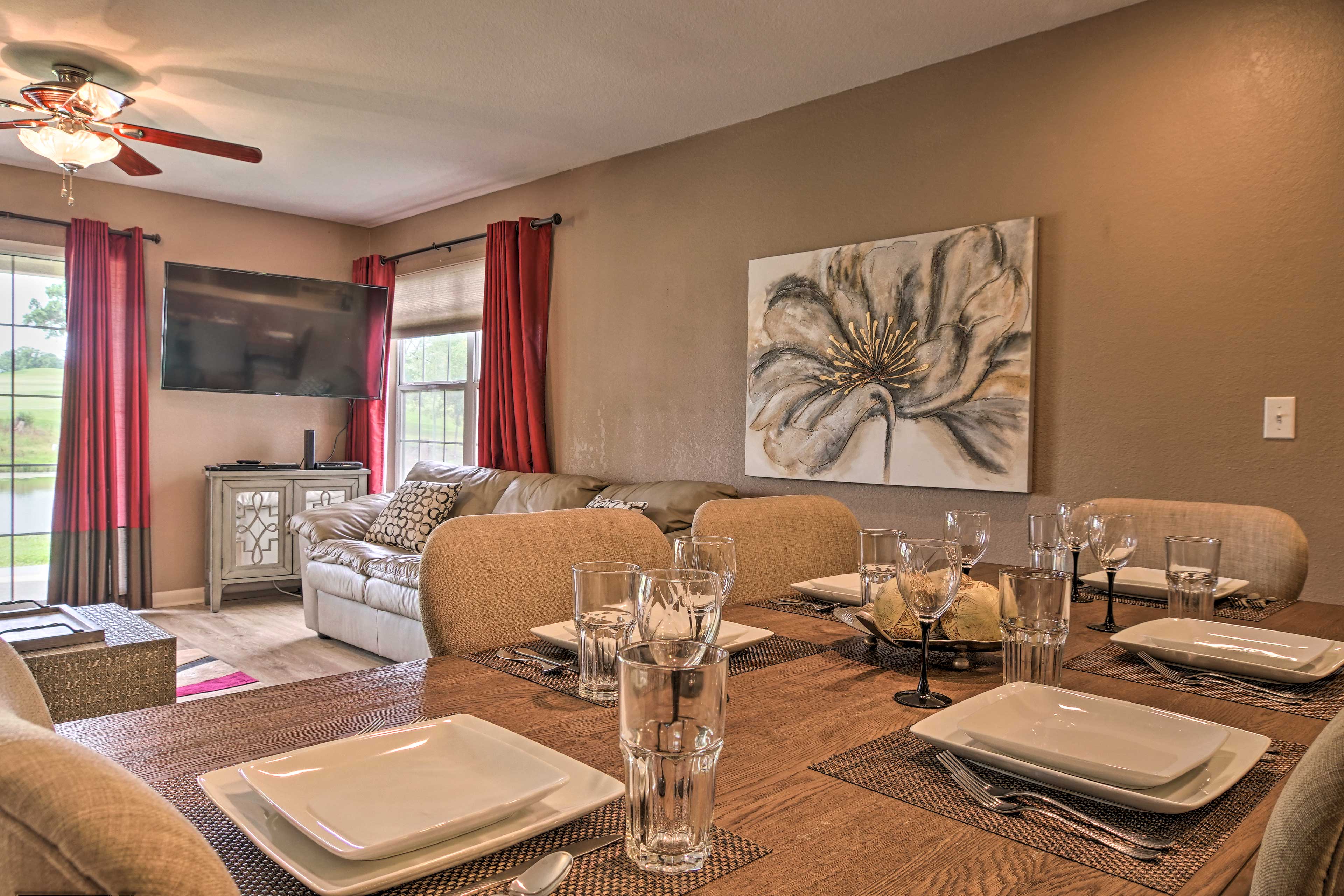 Wine and dine in the comfort of your home base.