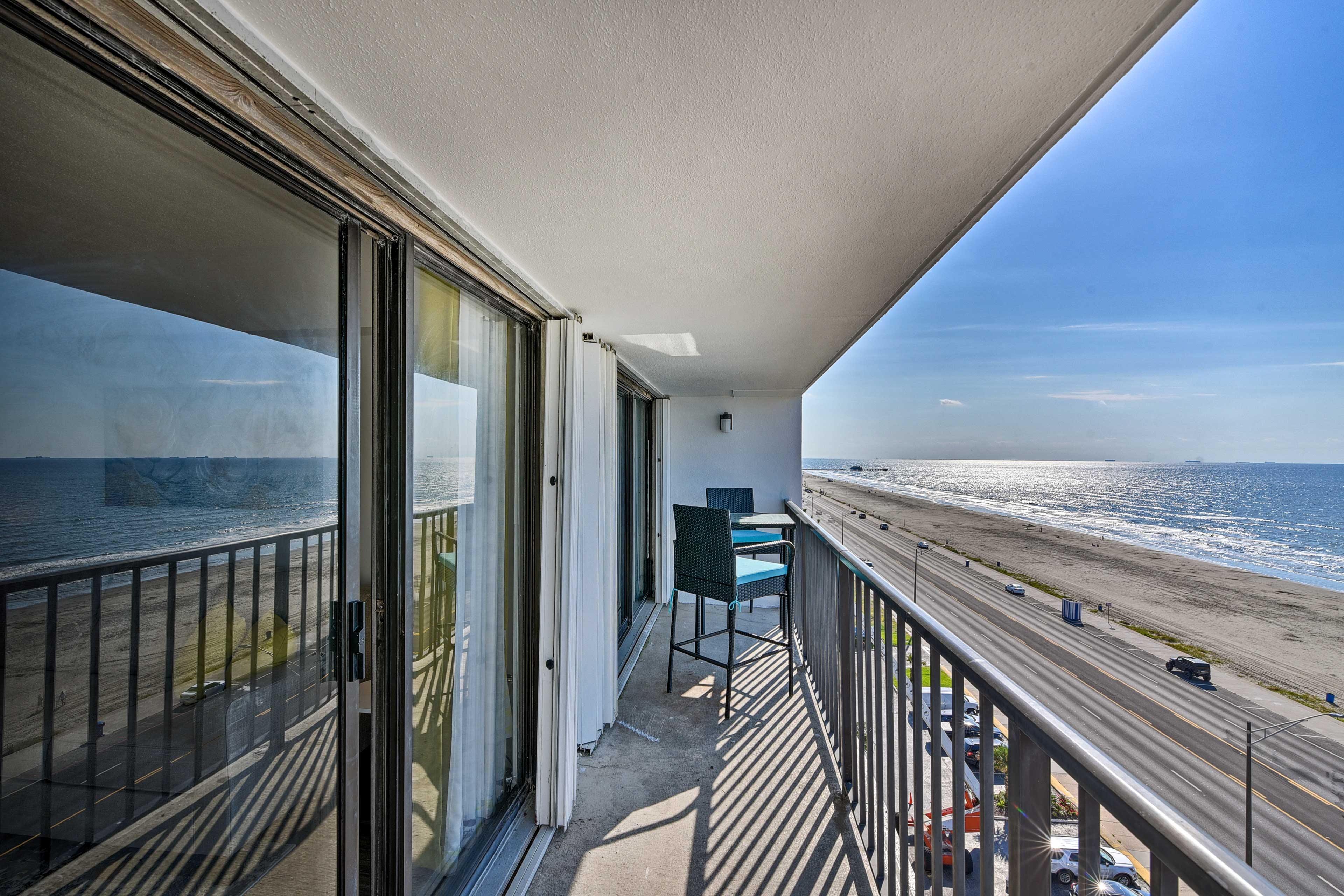 Sip on your morning coffee on the private balcony.