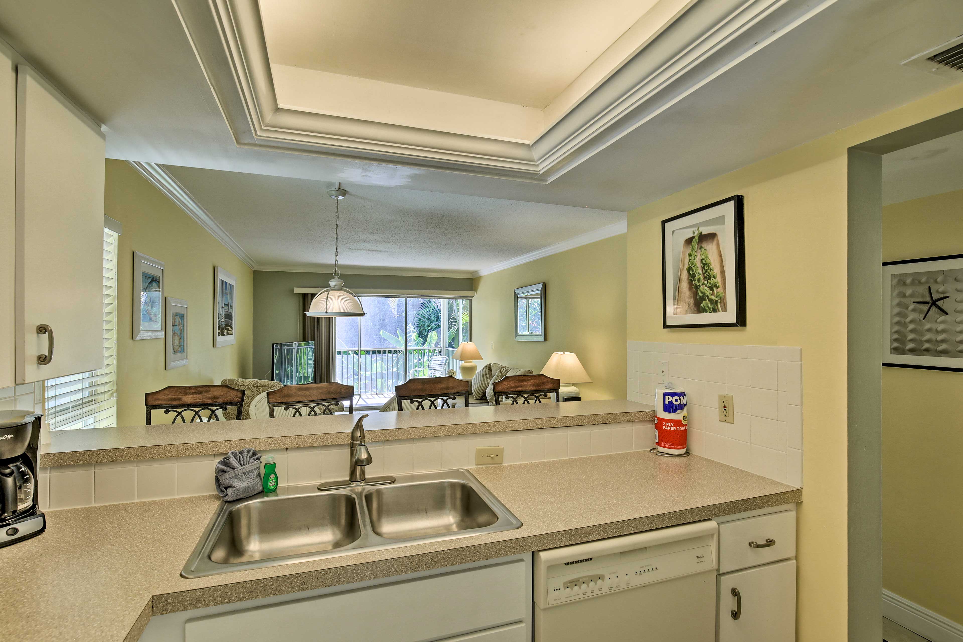 A dishwasher makes post-dinner clean-up a breeze.