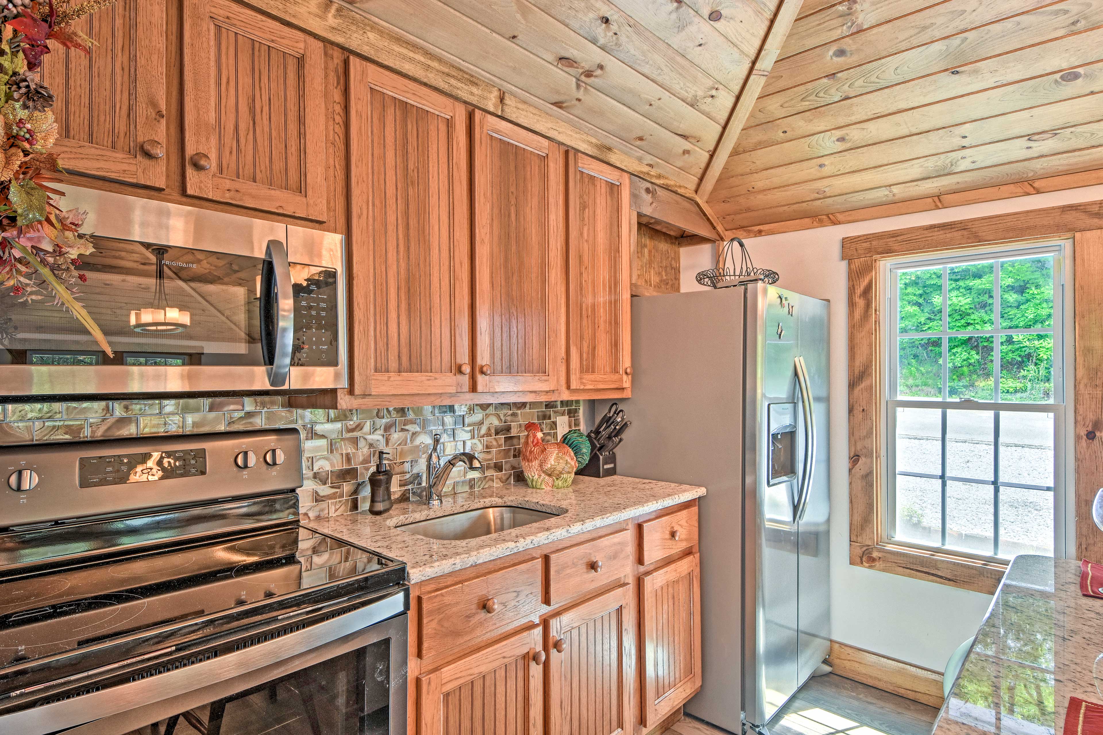 Easily prepare a homemade southern meal in this renovated kitchen.