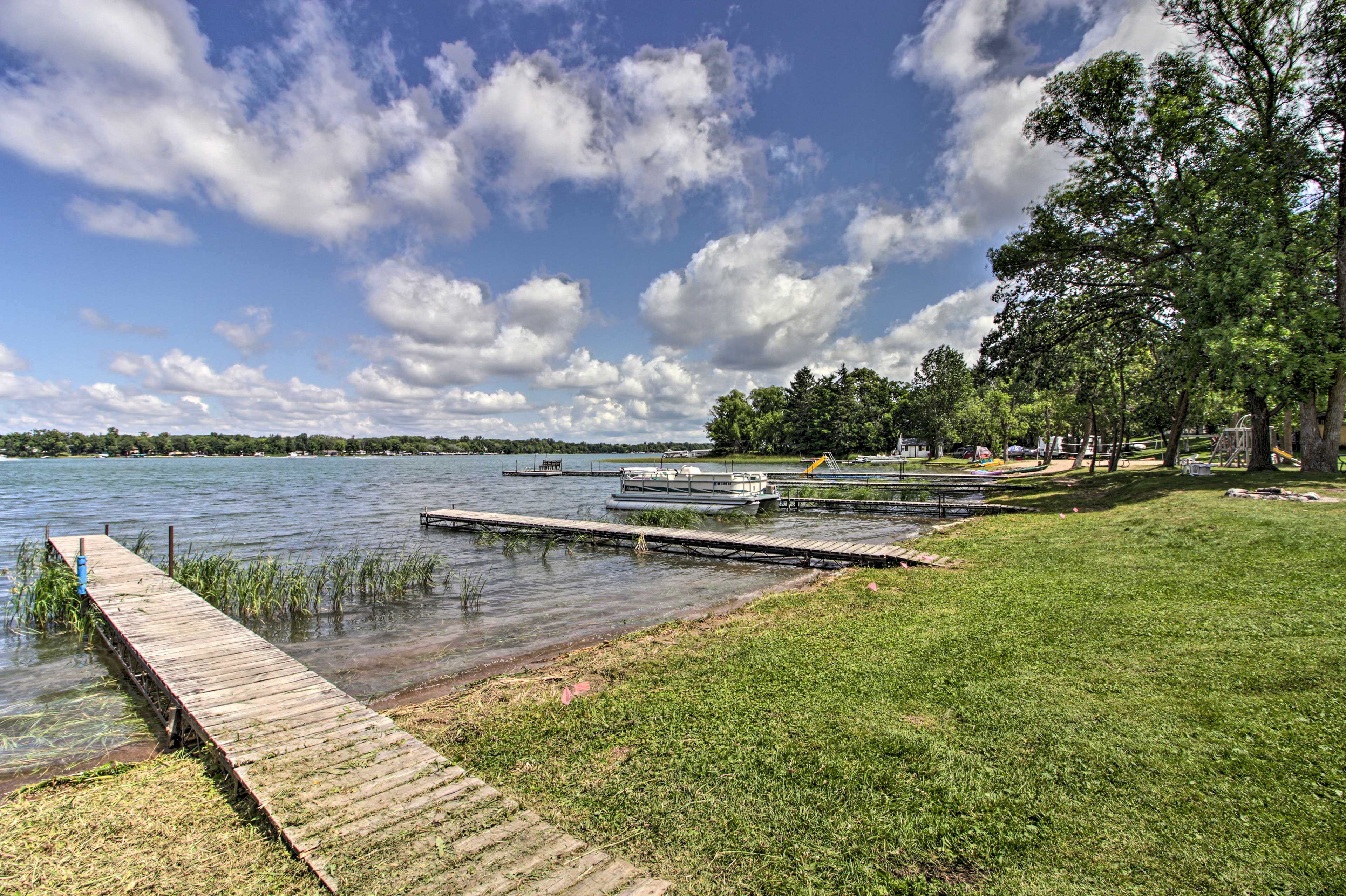 Each cabin has its own private dock.