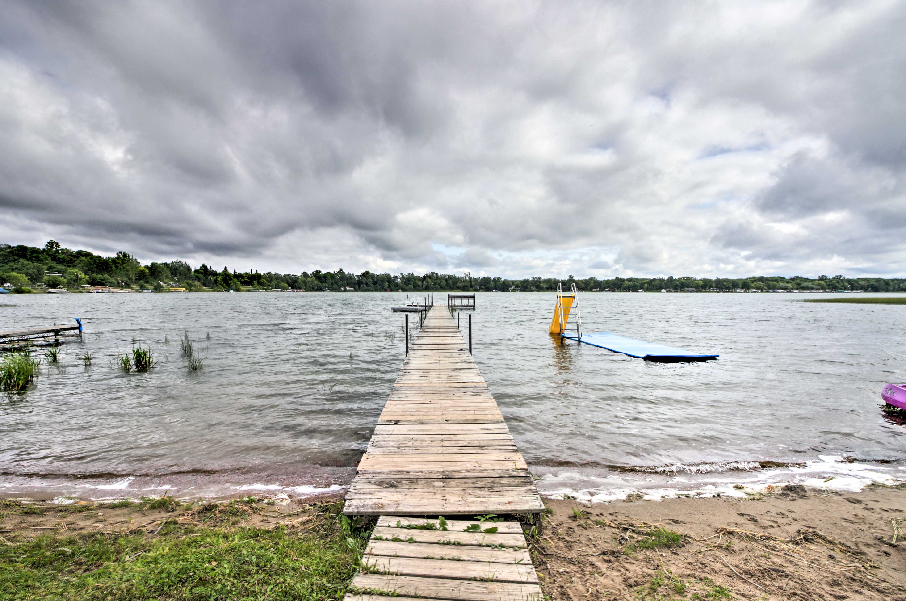 Head out onto the dock to cast your reel.