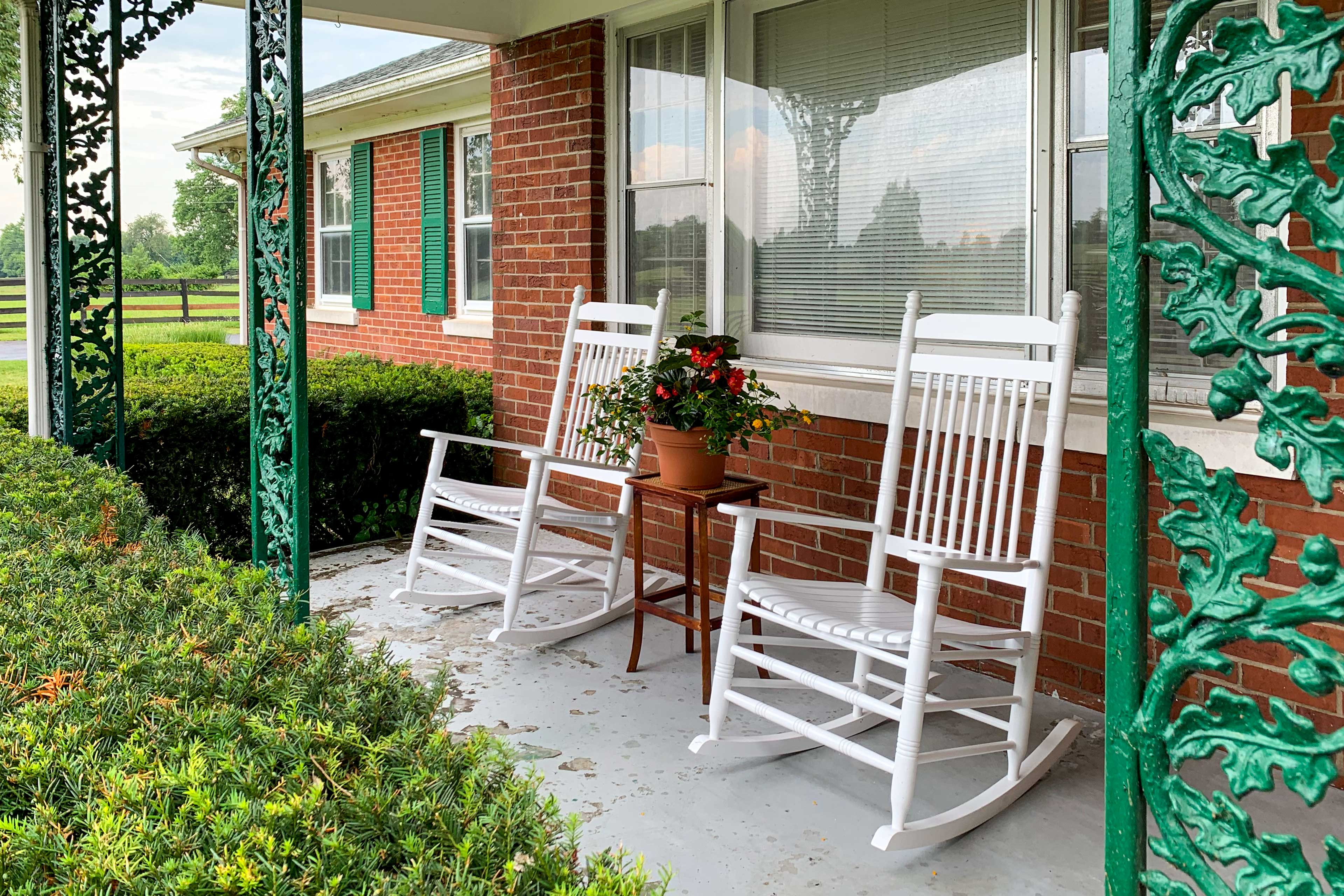 Sit on the covered patio and sip your morning coffee.